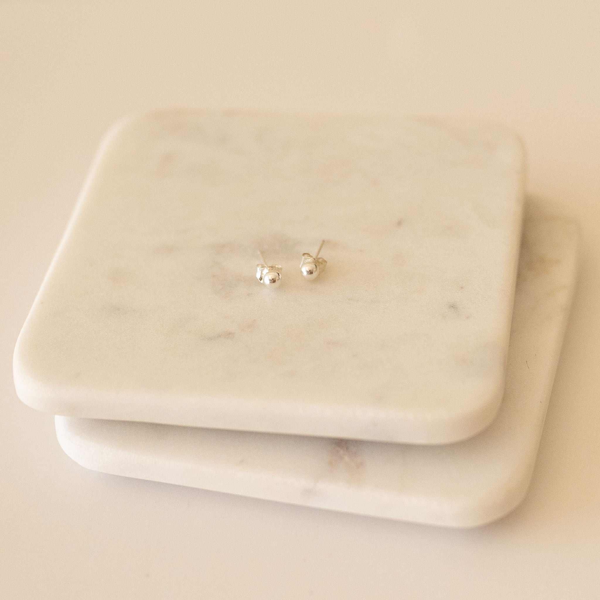 3mm Ball Post Earrings - Image 3