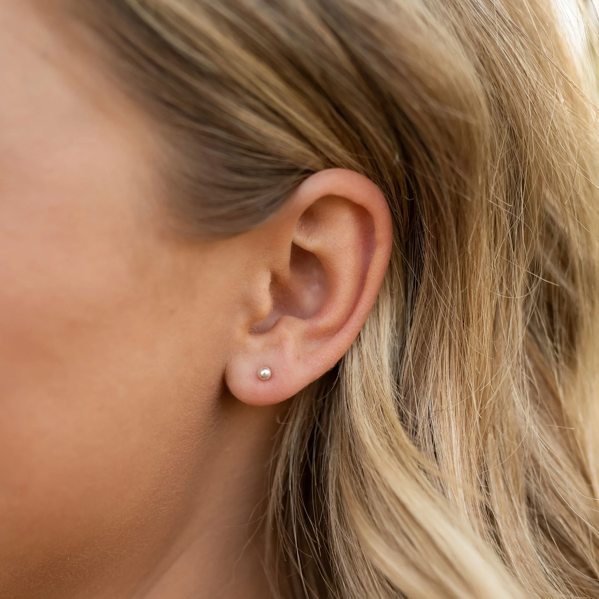 3mm Ball Post Earrings - Image 4