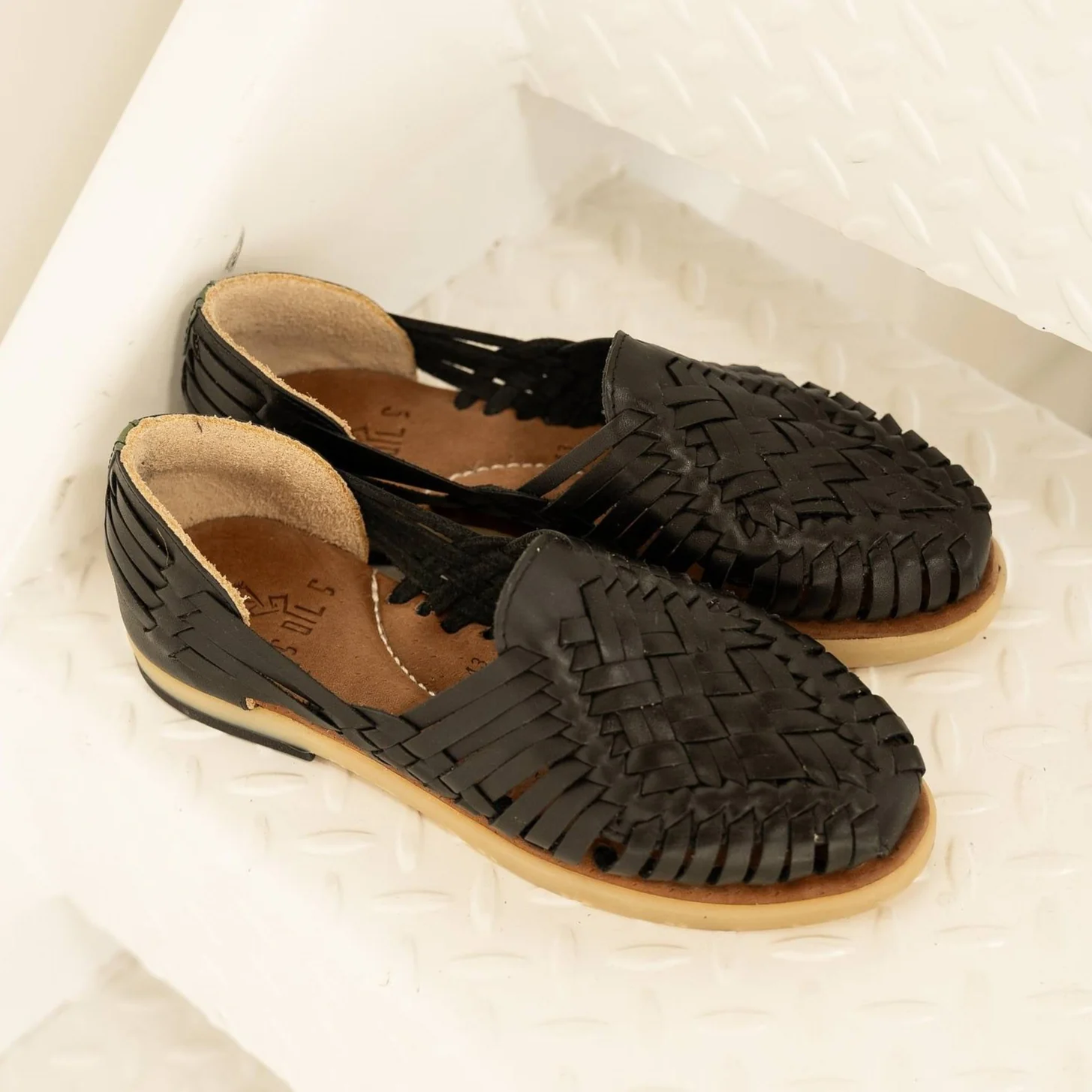 Ana Huarache Flats - Black - Image 8
