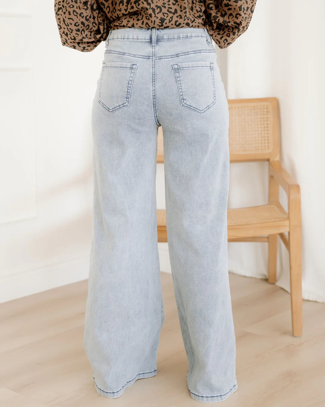 Naia Button Zip High Waist Flared Hem Jeans - Image 6