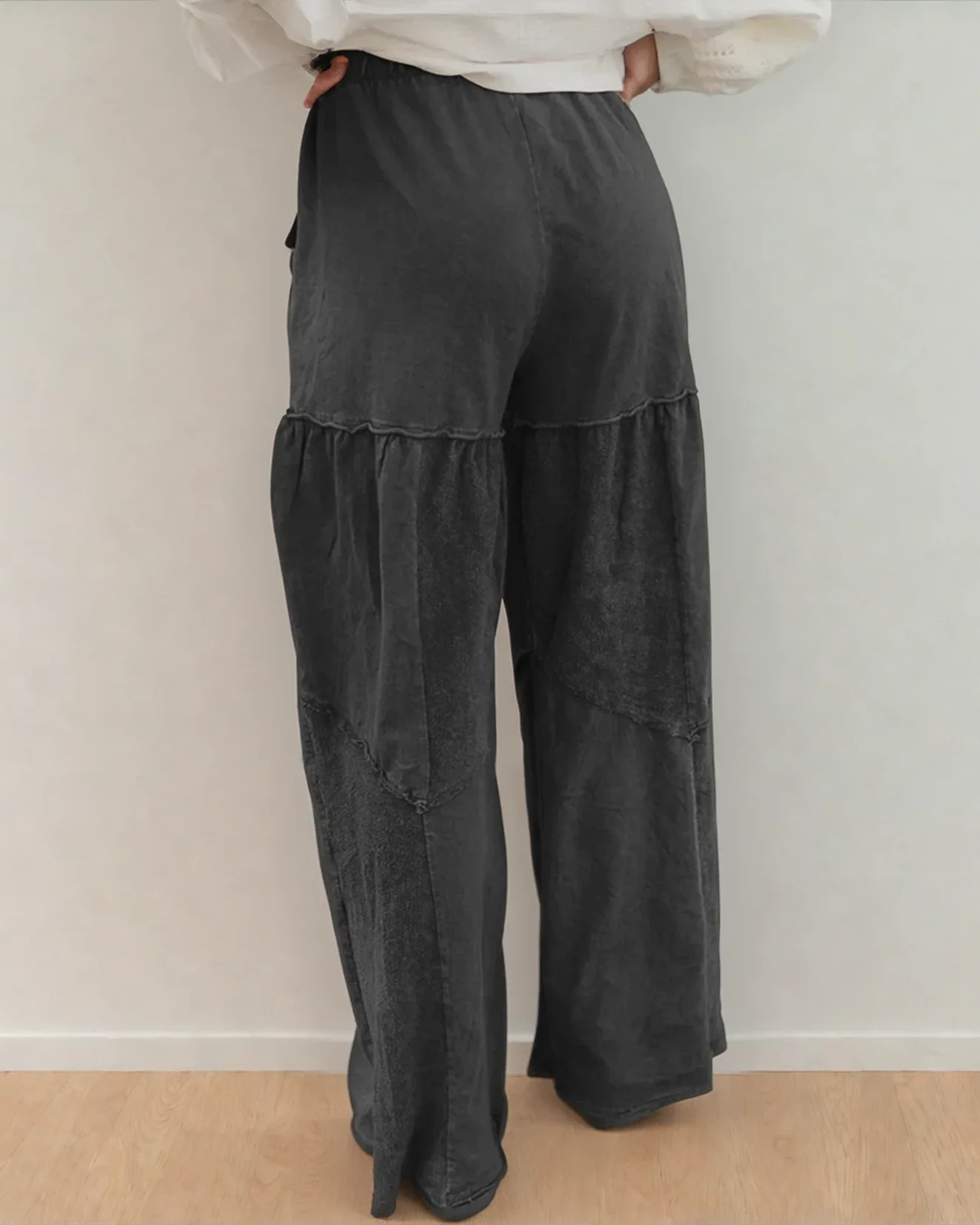 Hazel Drawstring Pants - Black - Image 3