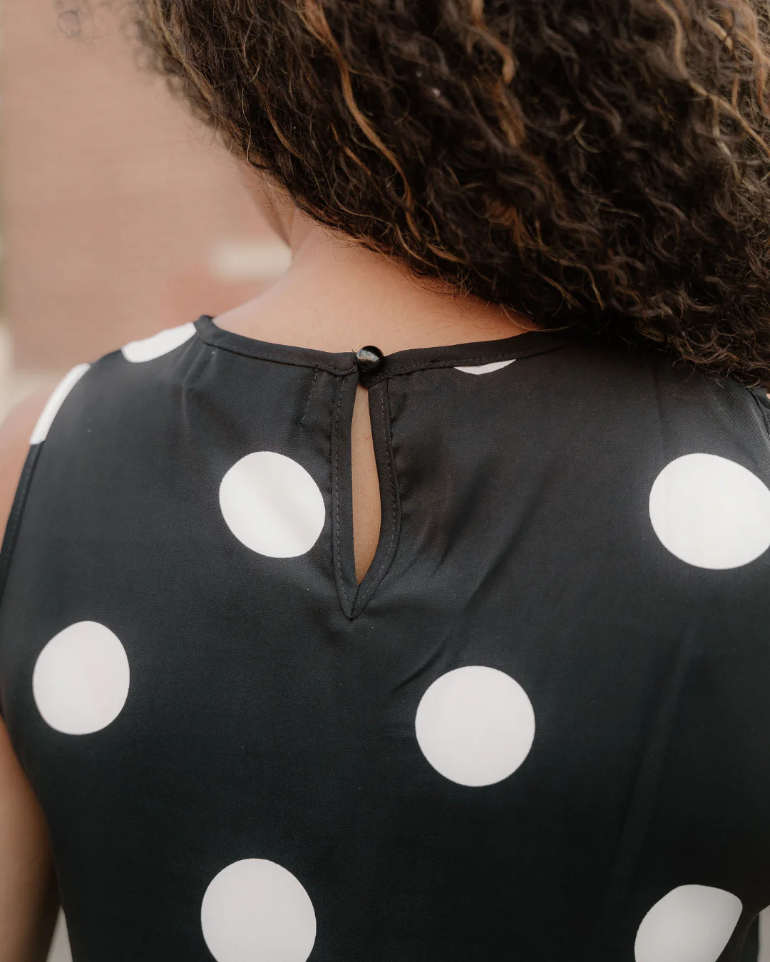Paris Polka Dot Print Pleated Round Neck Tank Casual Wide Leg Two-Piece Outfit - Image 9