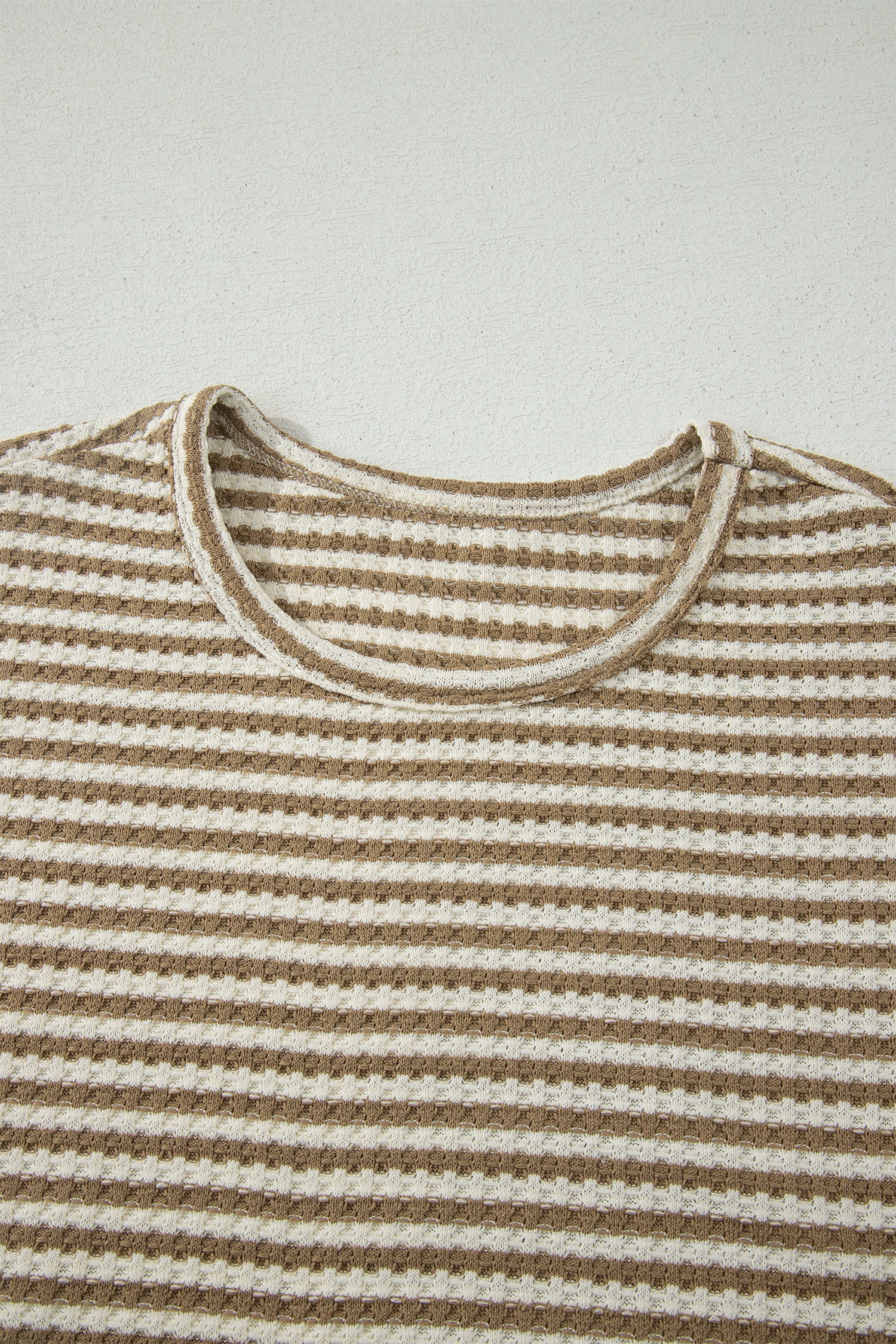 Jaslyn Stripe Breathable Textured Knit Short 2pcs Set - Image 6