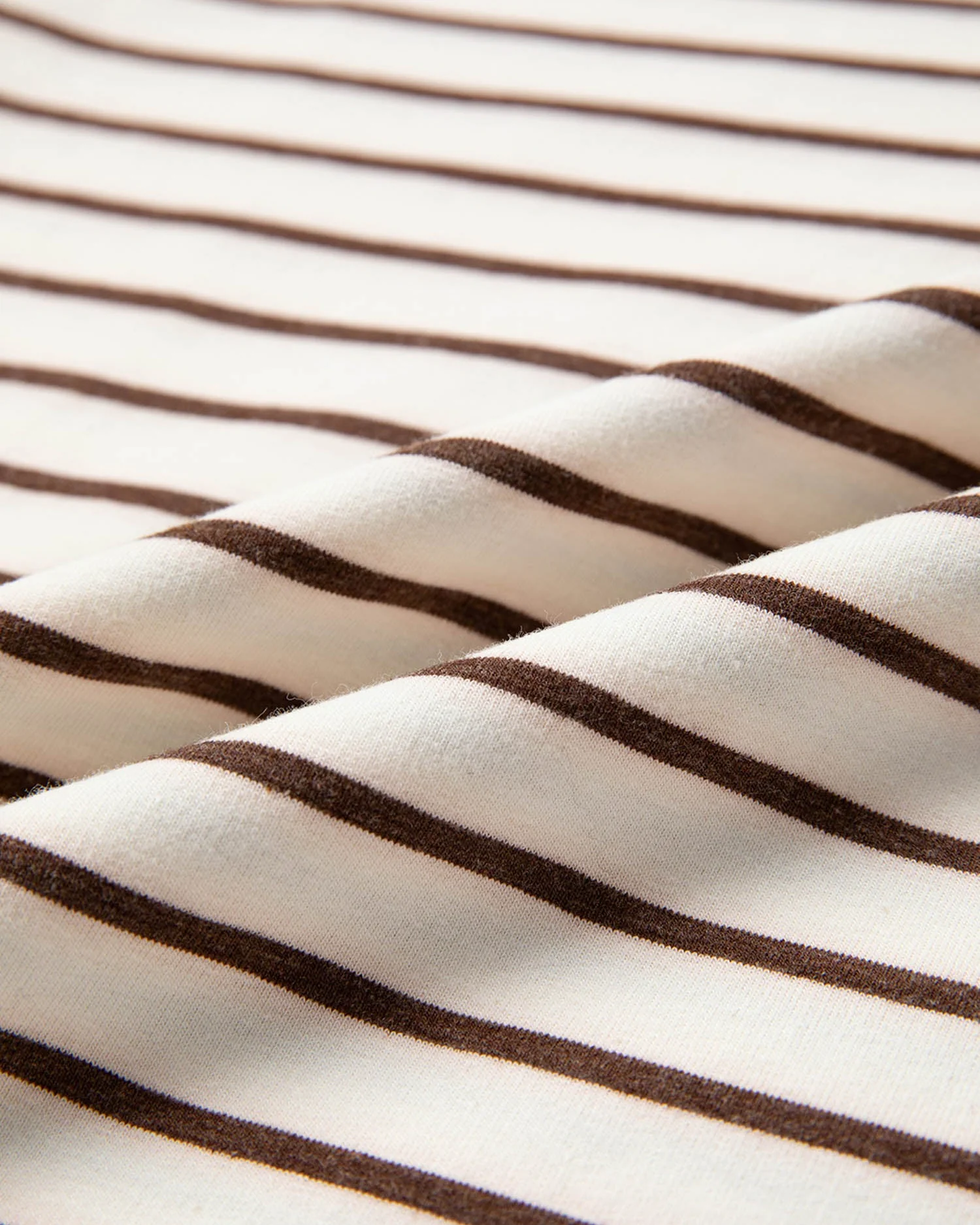 Serena Stripe Ribbed Round Neck Trim Loose Tank Top - Brown - Image 4