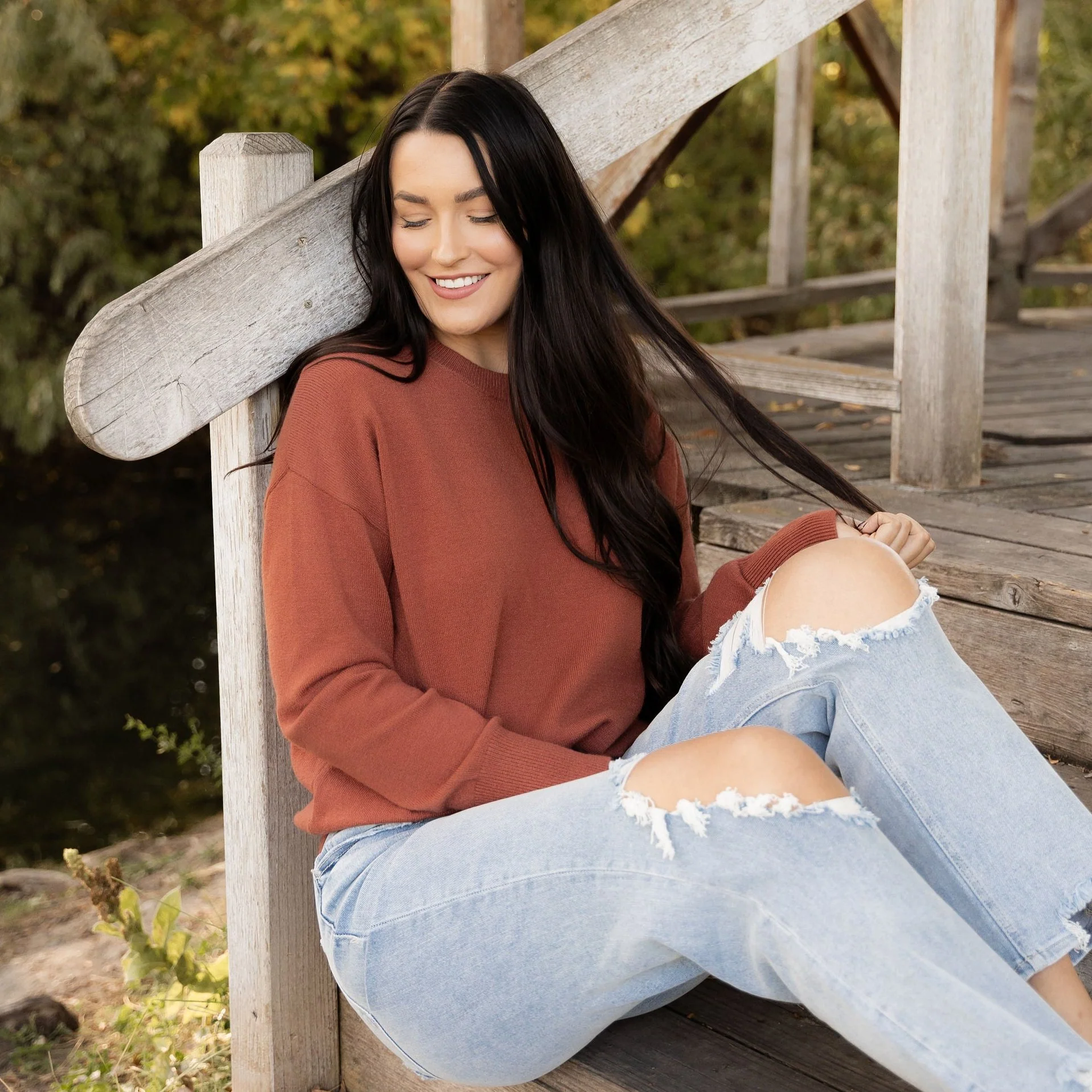 Camilla Sweater - Light Rust - Image 4