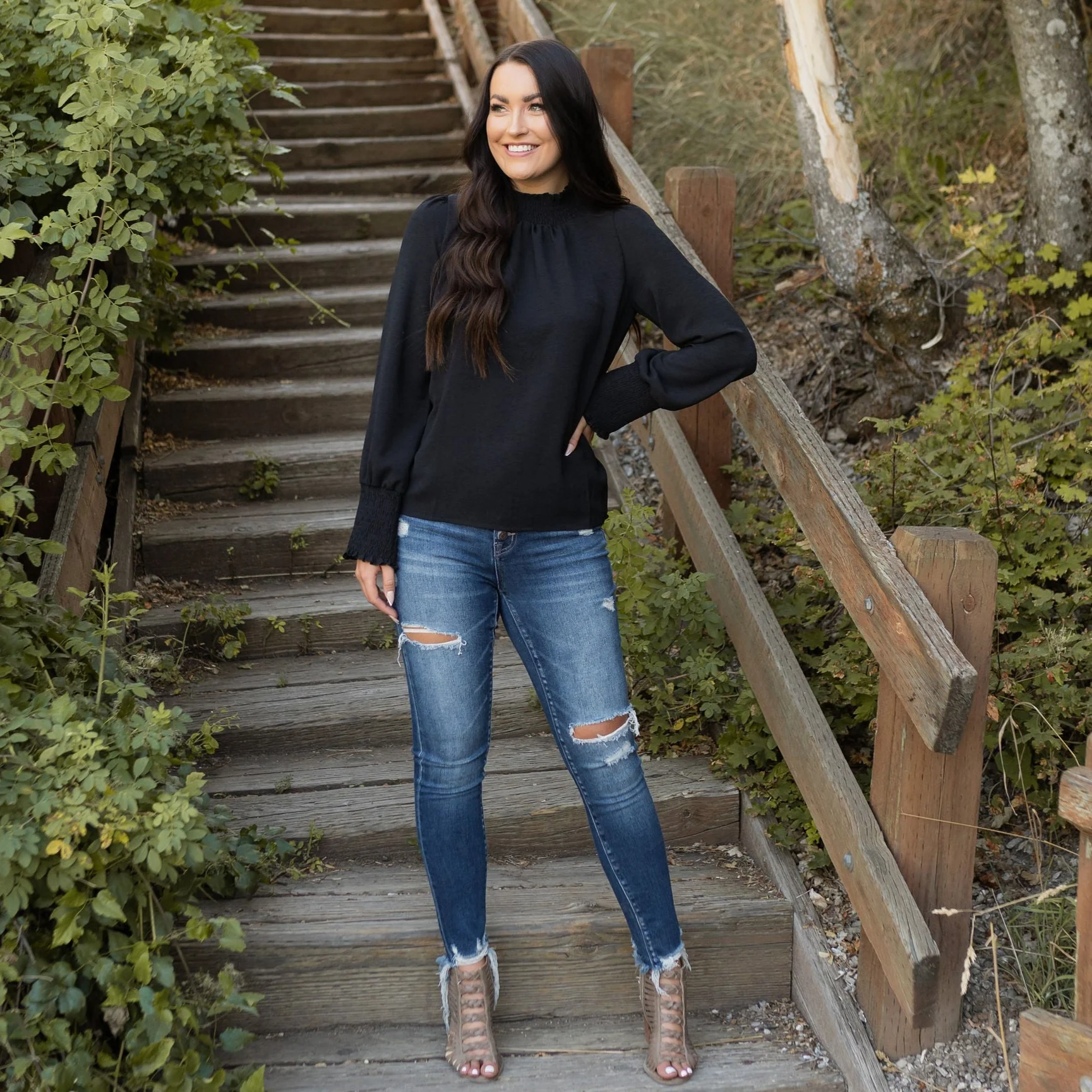 Cora Blouse - Black - Image 5