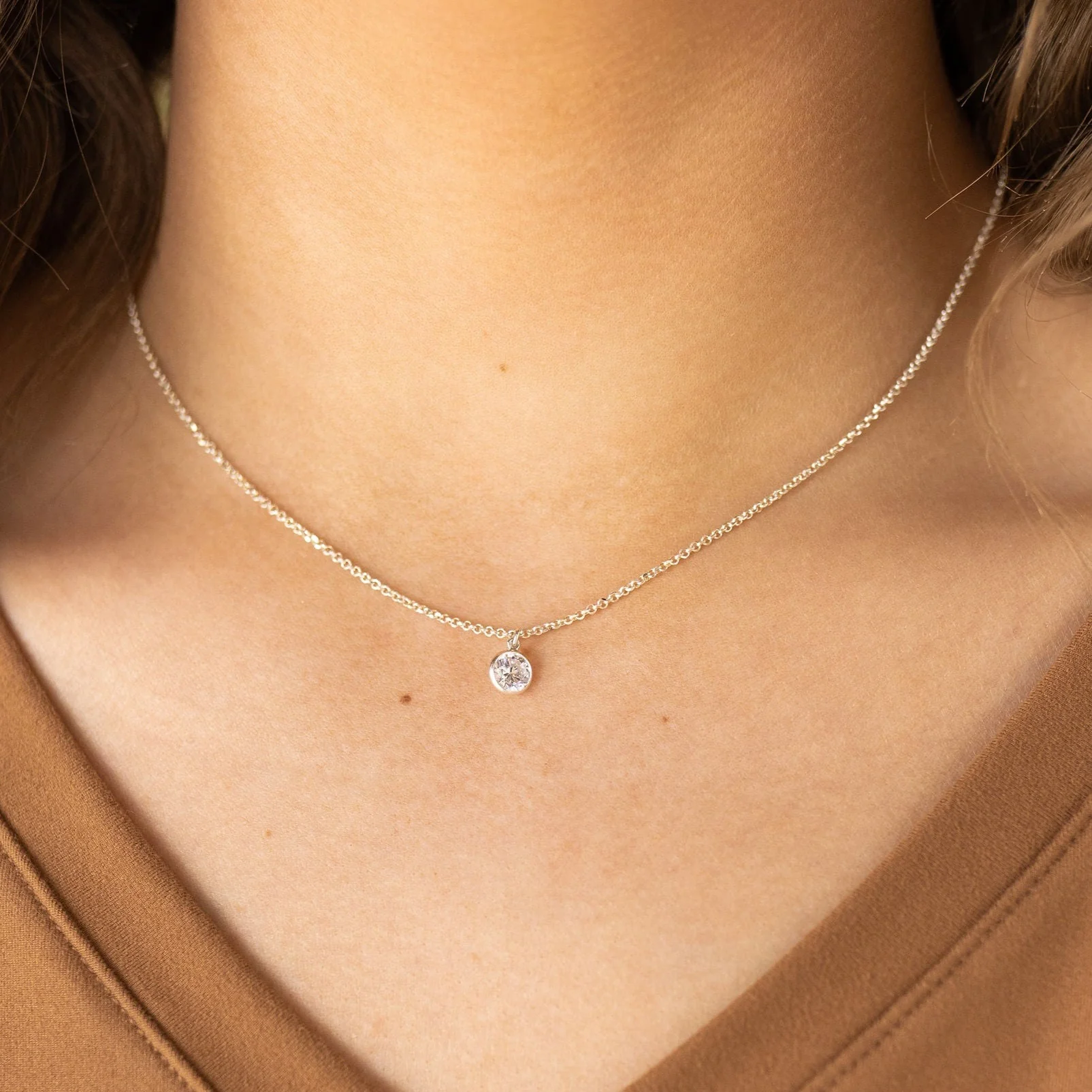 CZ Pendant Necklace - Image 4