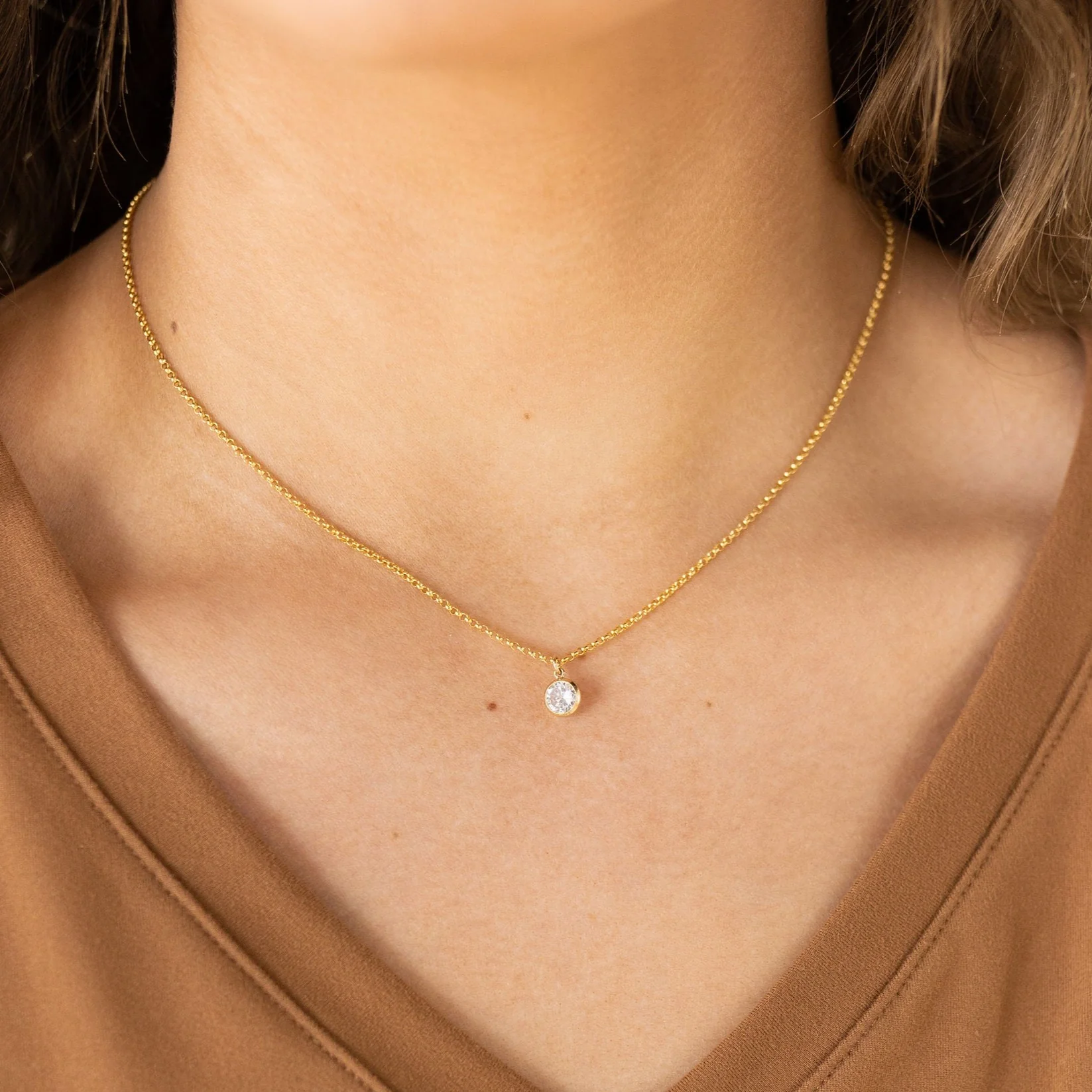 CZ Pendant Necklace - Image 6