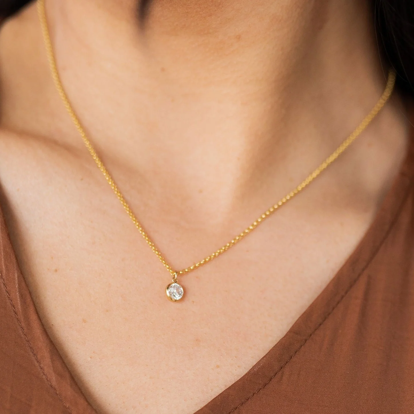 CZ Pendant Necklace - Image 8