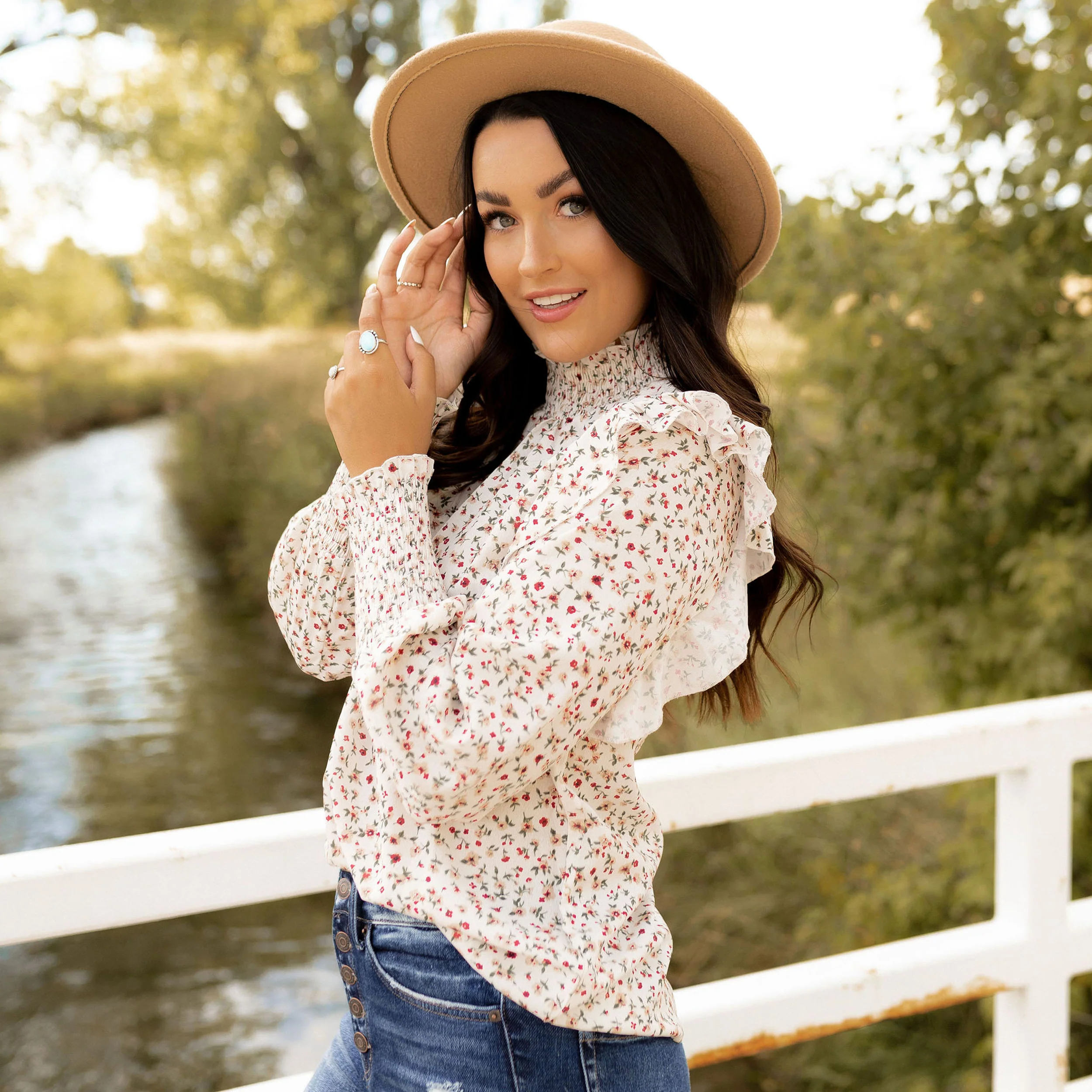 Delia Blouse - Cream - Image 4