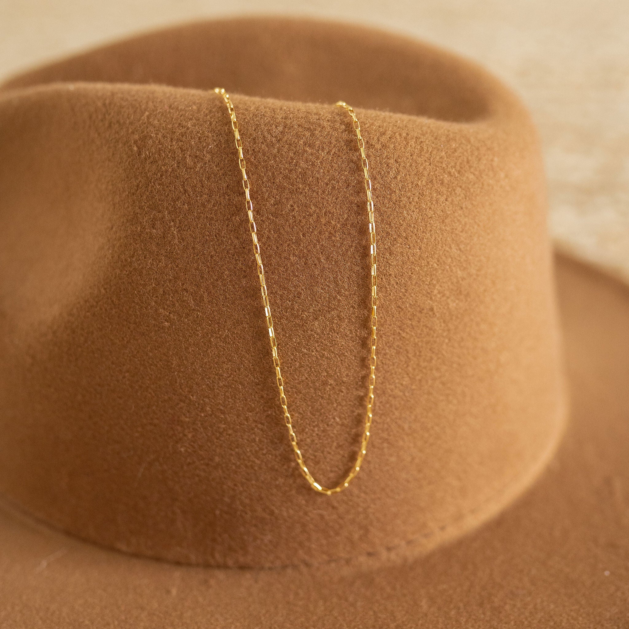 Delicate Elongated Oval Necklace - Image 3