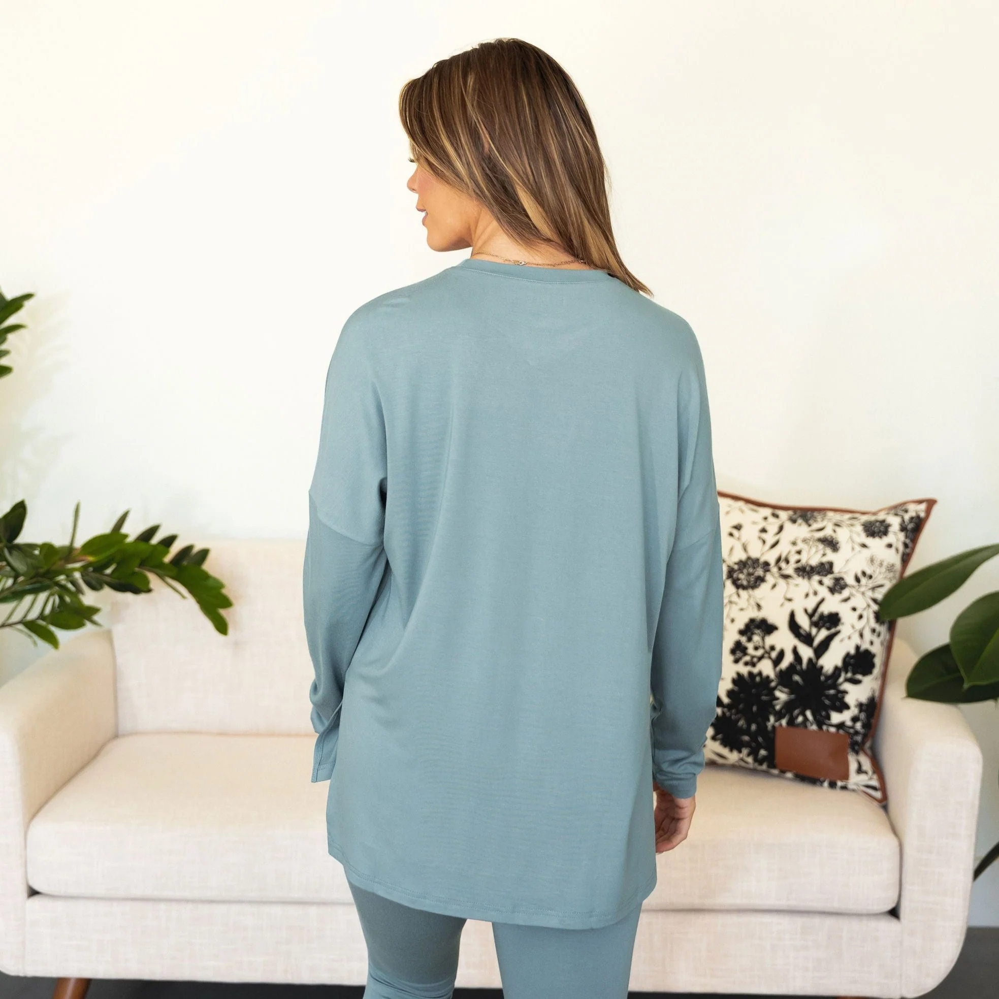 Ella Loungewear Set - Dusty Blue - Image 7