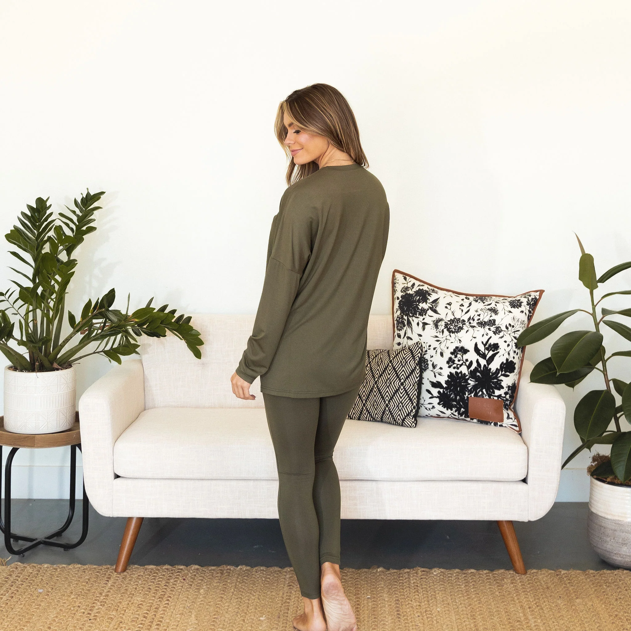 Ella Loungewear Set - Olive - Image 9