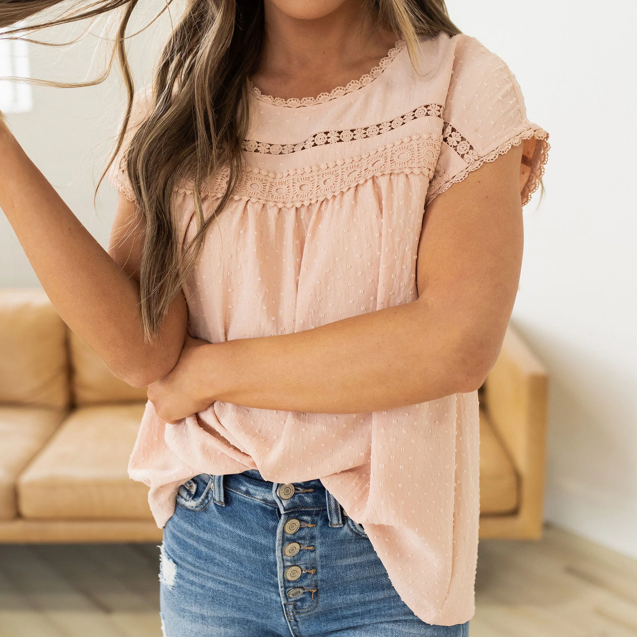Elodie Blouse - Blush - Image 3