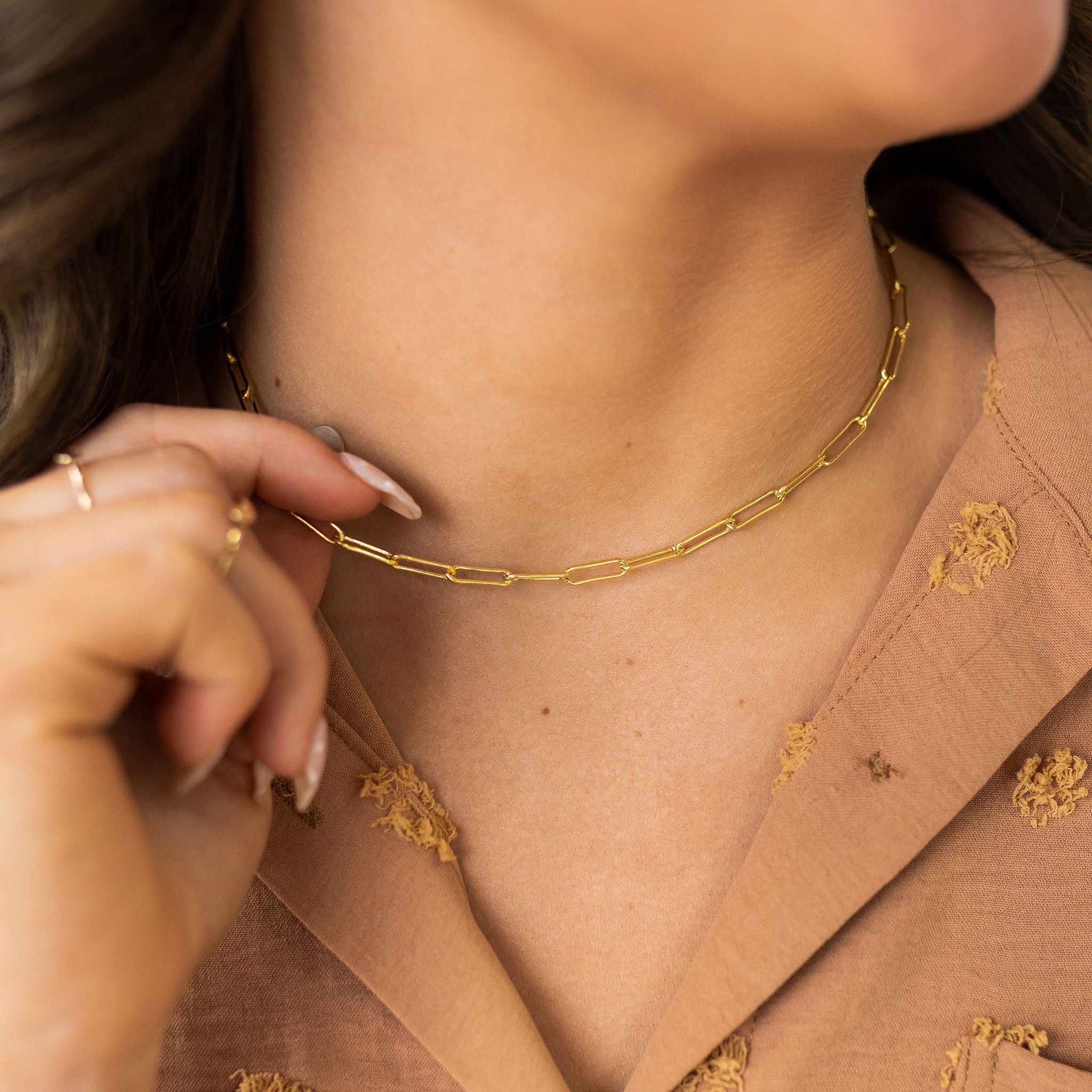 Elongated Oval Necklace - Image 3