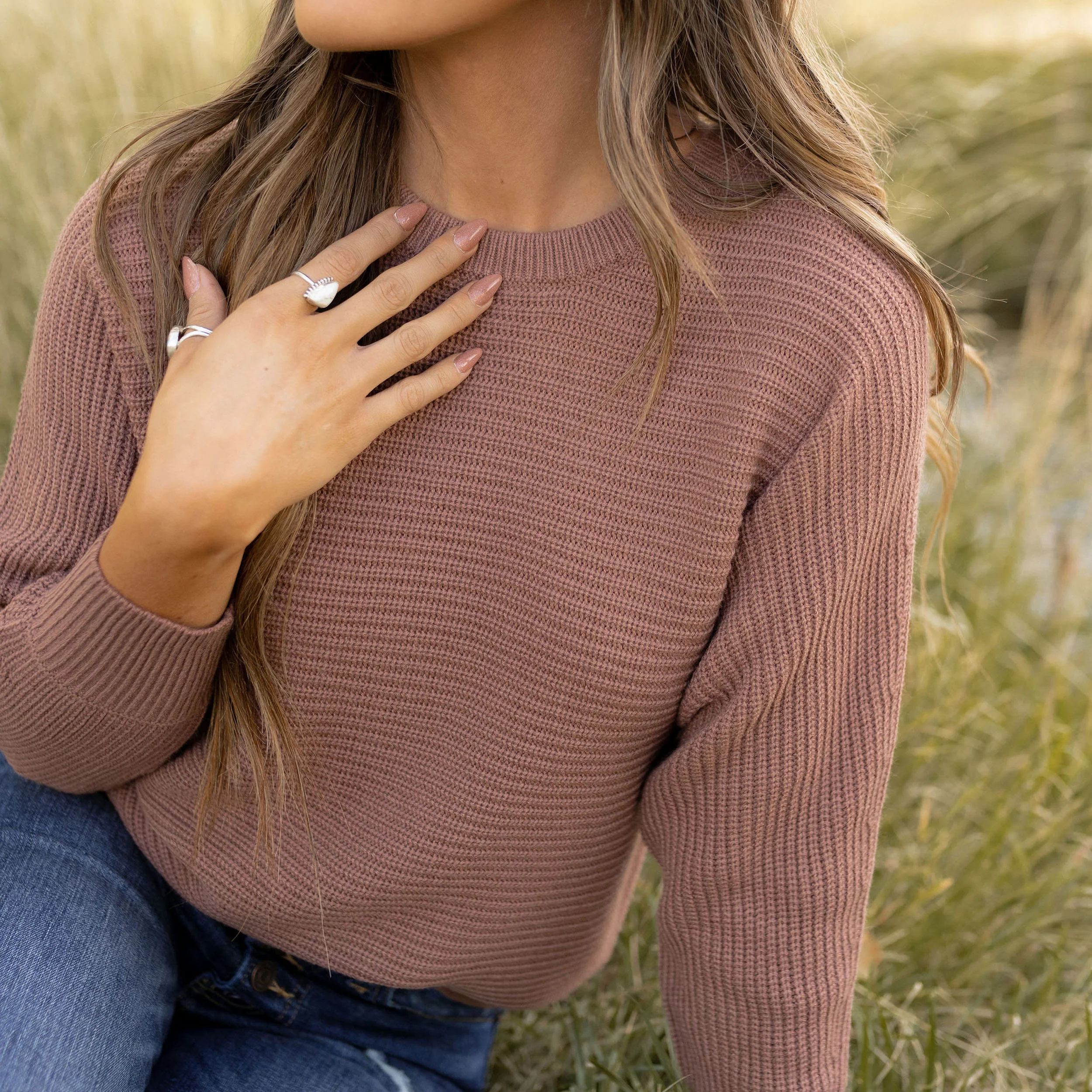 Emma Sweater - Rosewood - Image 5
