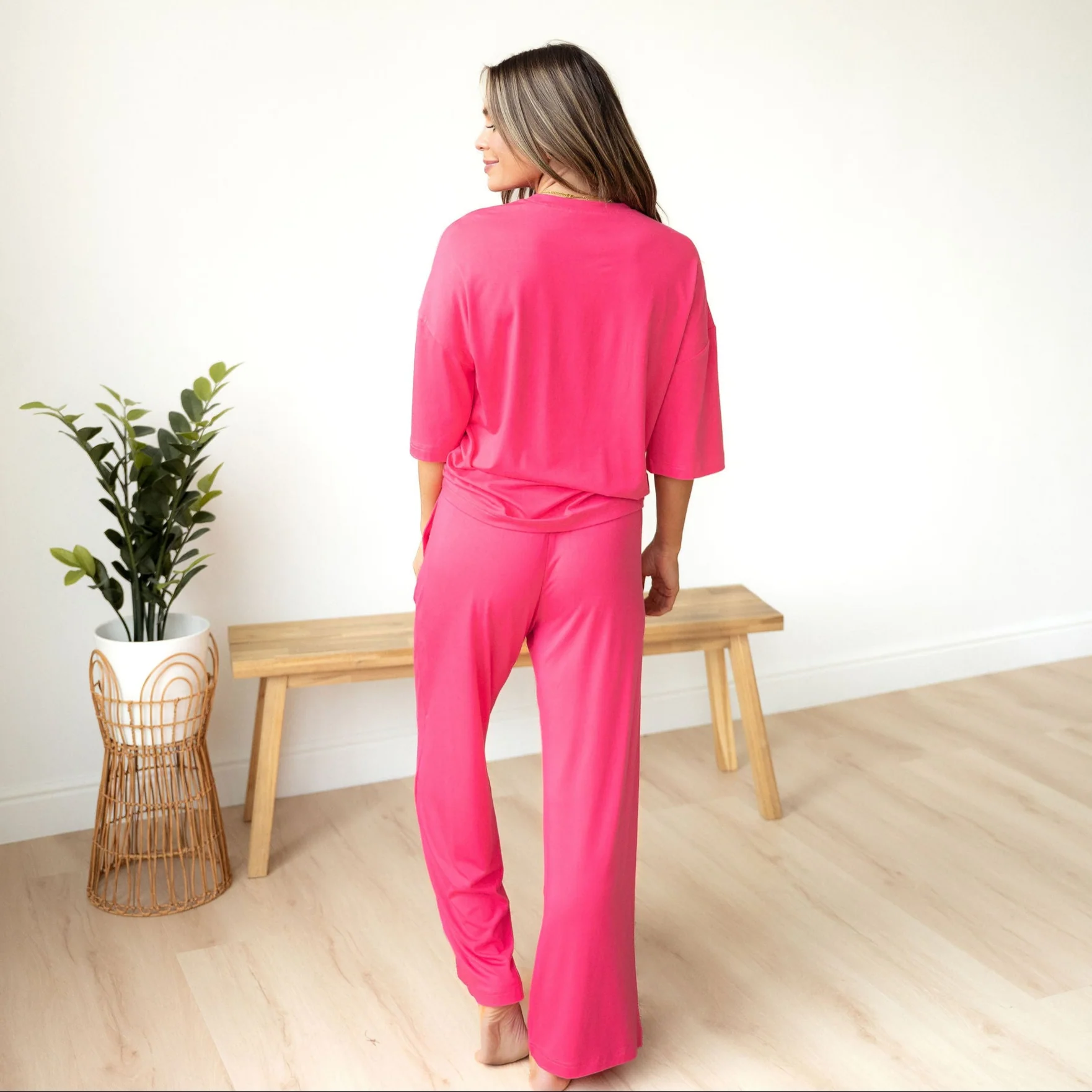 Esme Loungewear Set - Hot Pink - Image 6