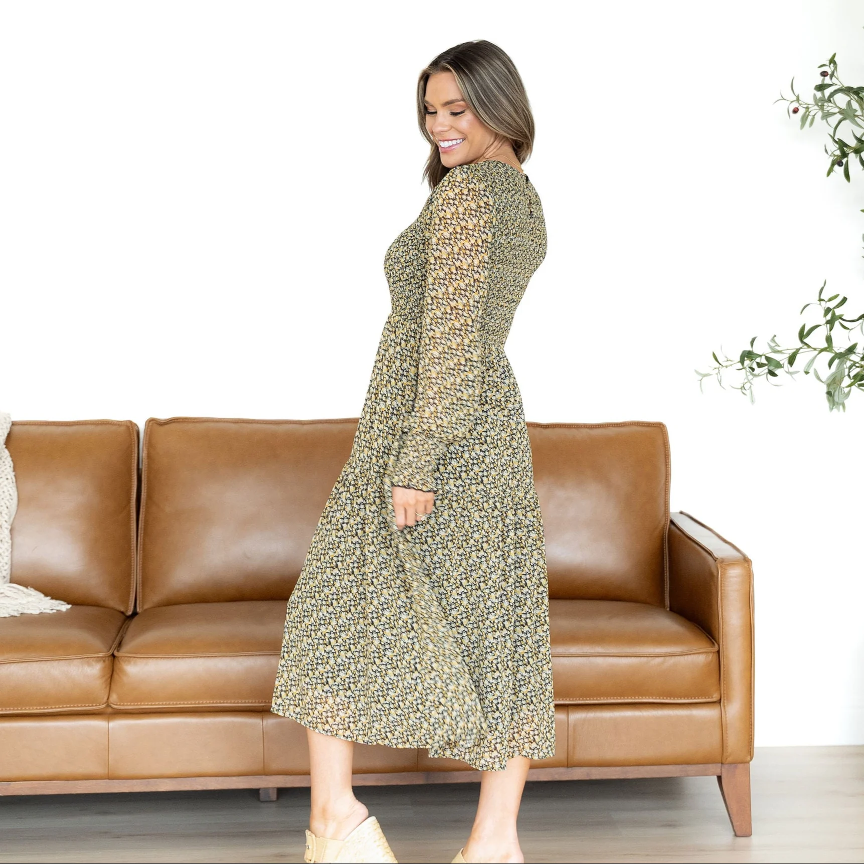 Estelle Dress - Black/Yellow - Image 6