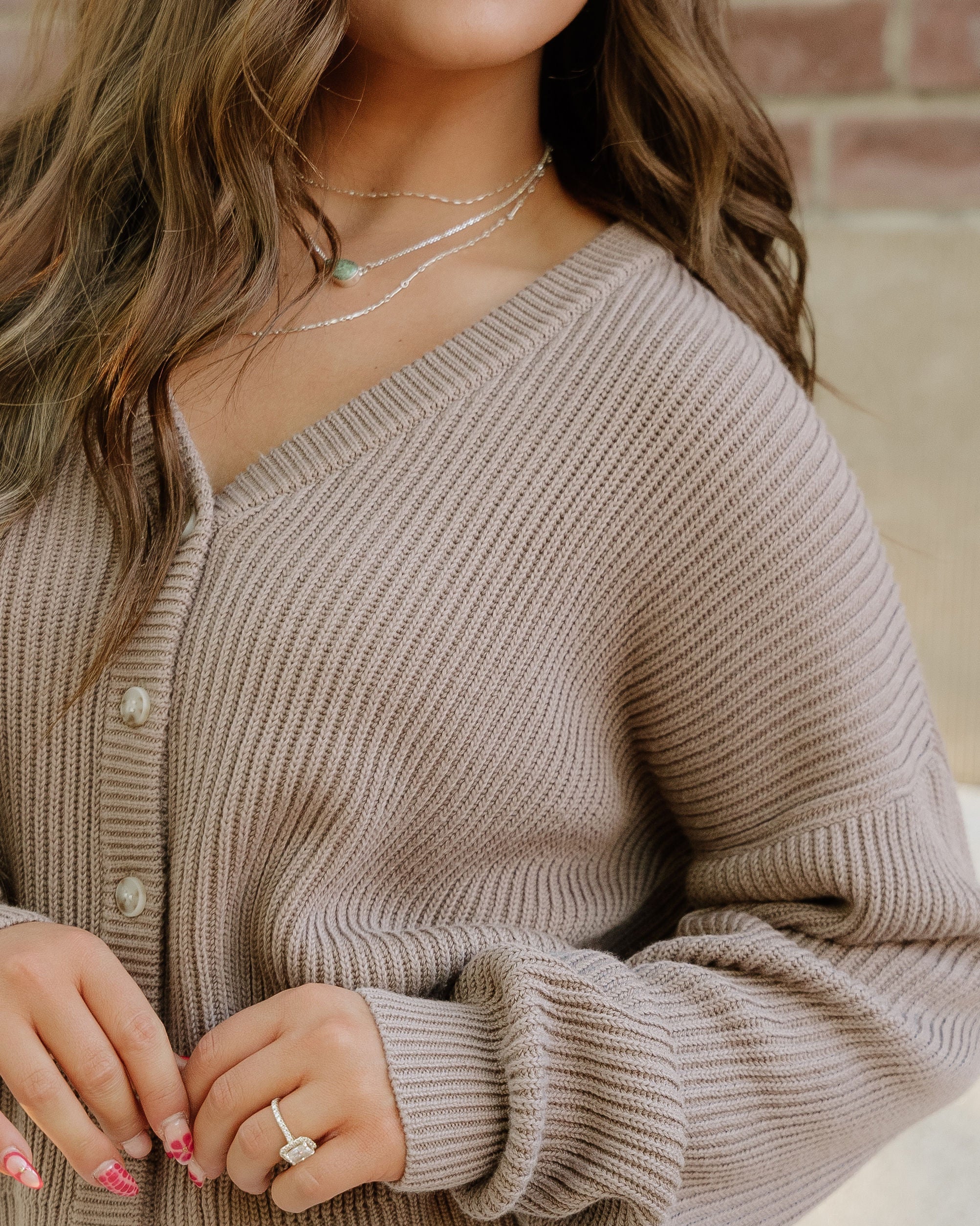 Fern Sweater Cardigan - Mocha - Image 4