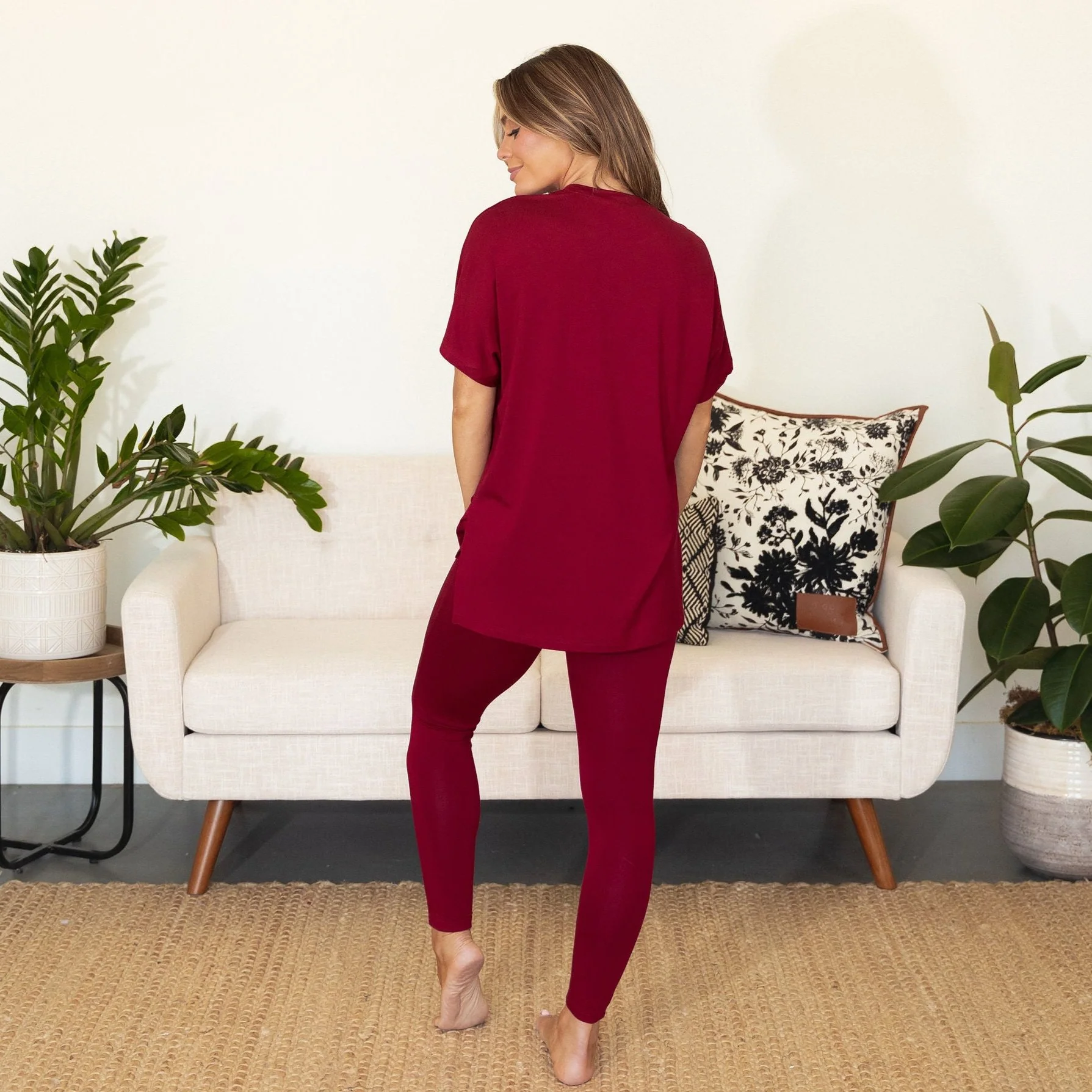Flora Loungewear Set - Garnet - Image 6