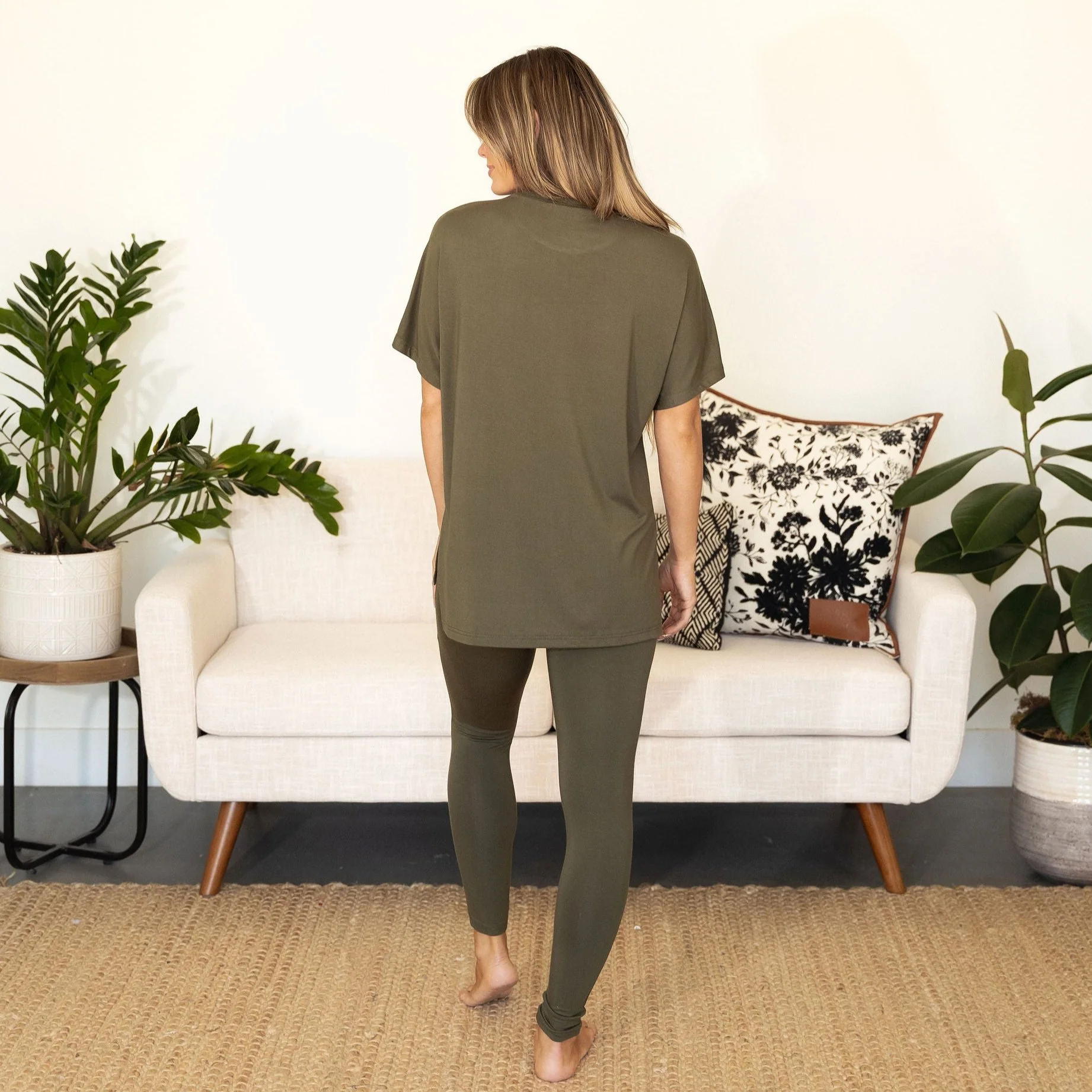 Flora Loungewear Set - Olive - Image 10