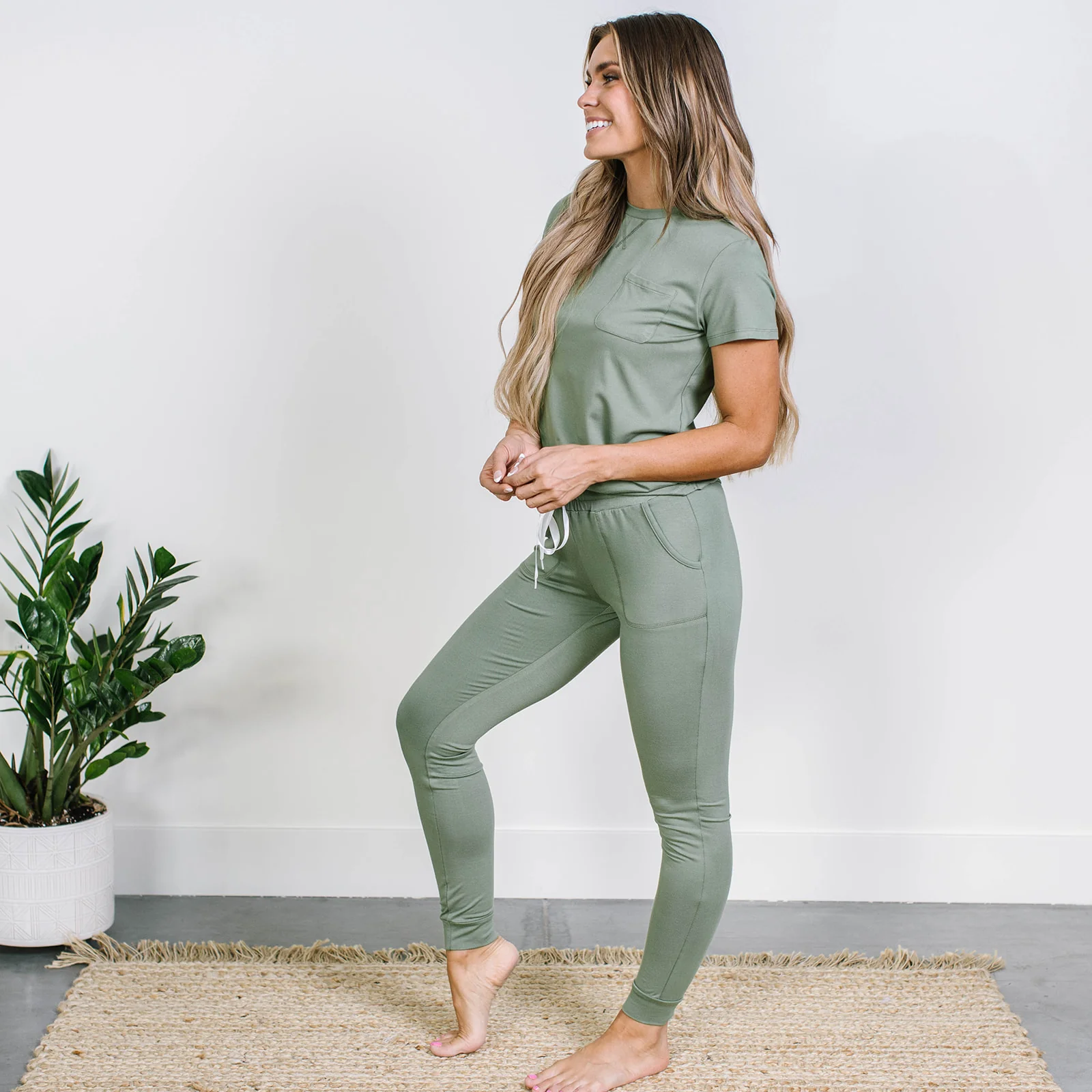 Gracie Jogger Set - Sage - Image 3