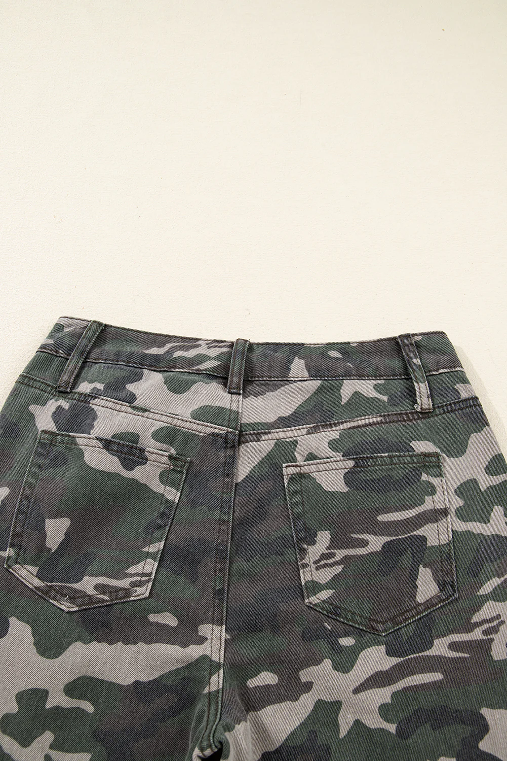 Peyton Camo Multi Pocket Cargo Wide Leg Jeans - Image 6