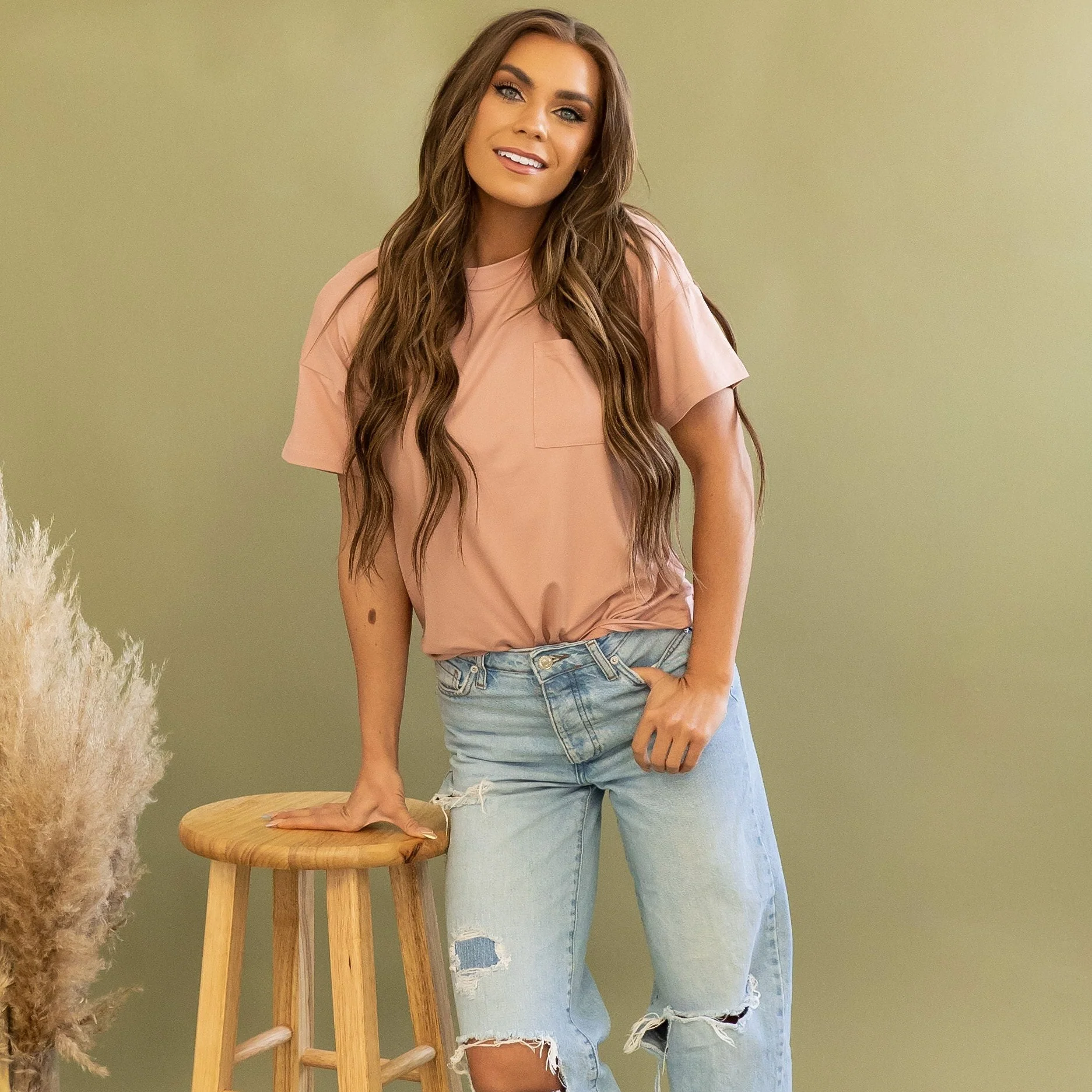 Harper Tee - Blush - Image 3
