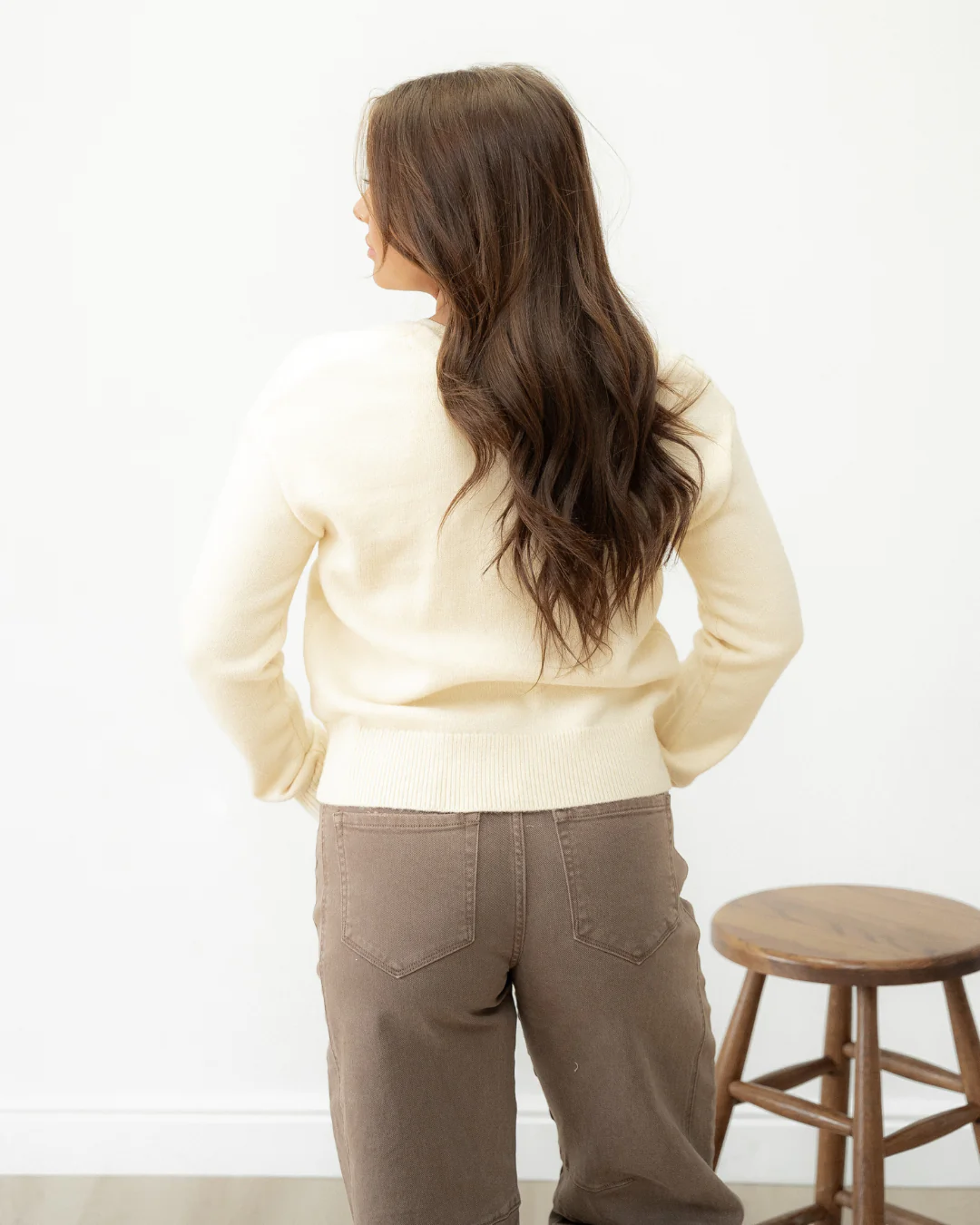 Corinne Bowknot Knit Cropped Cardigan - Image 5