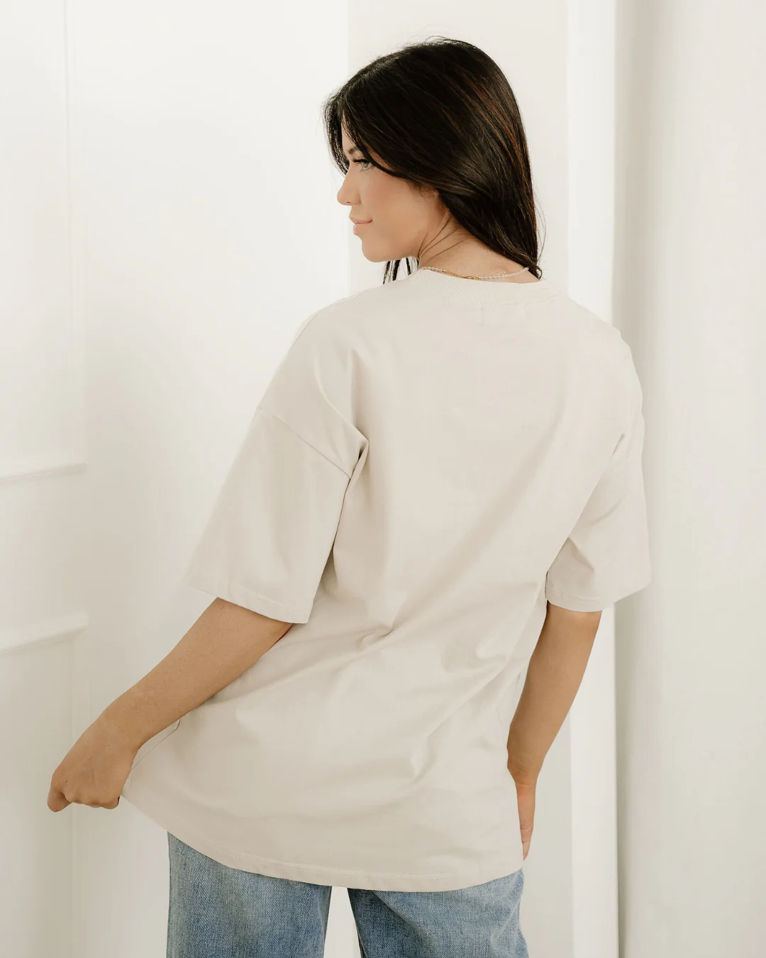 Big Bow Print Drop Shoulder Oversized Tee - Image 7