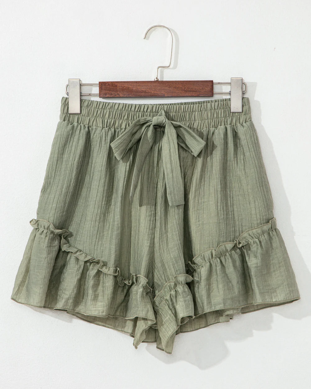 Dahlia Tie Waist Ruffle Hem Shorts - Image 4