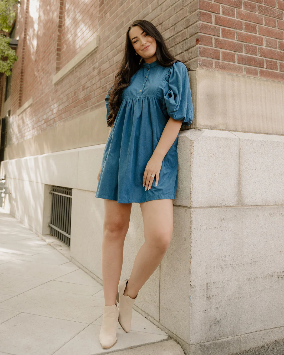 Sutton Corduroy Dress - Teal - Image 3