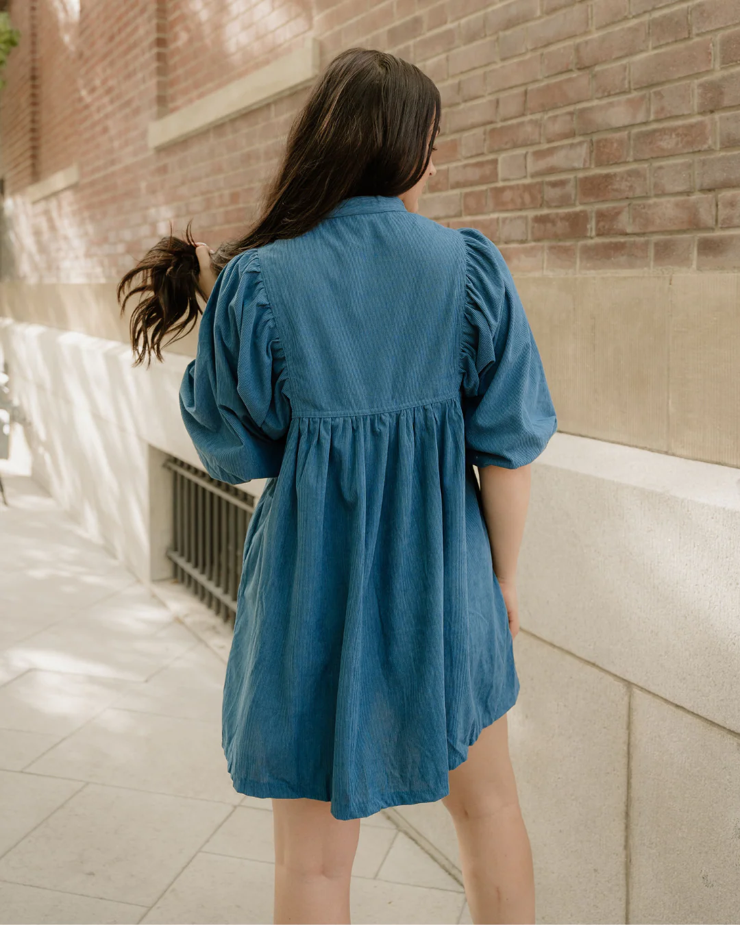 Sutton Corduroy Dress - Teal - Image 8