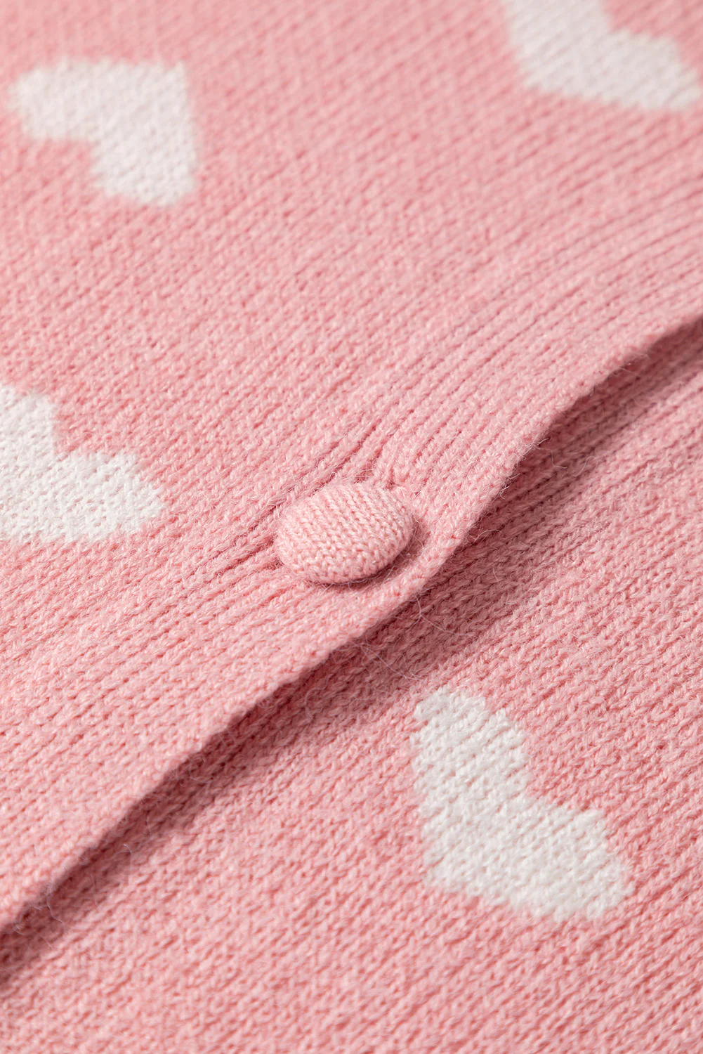 Anna Heart Pattern Button Front Cardigan Sweater - Image 7