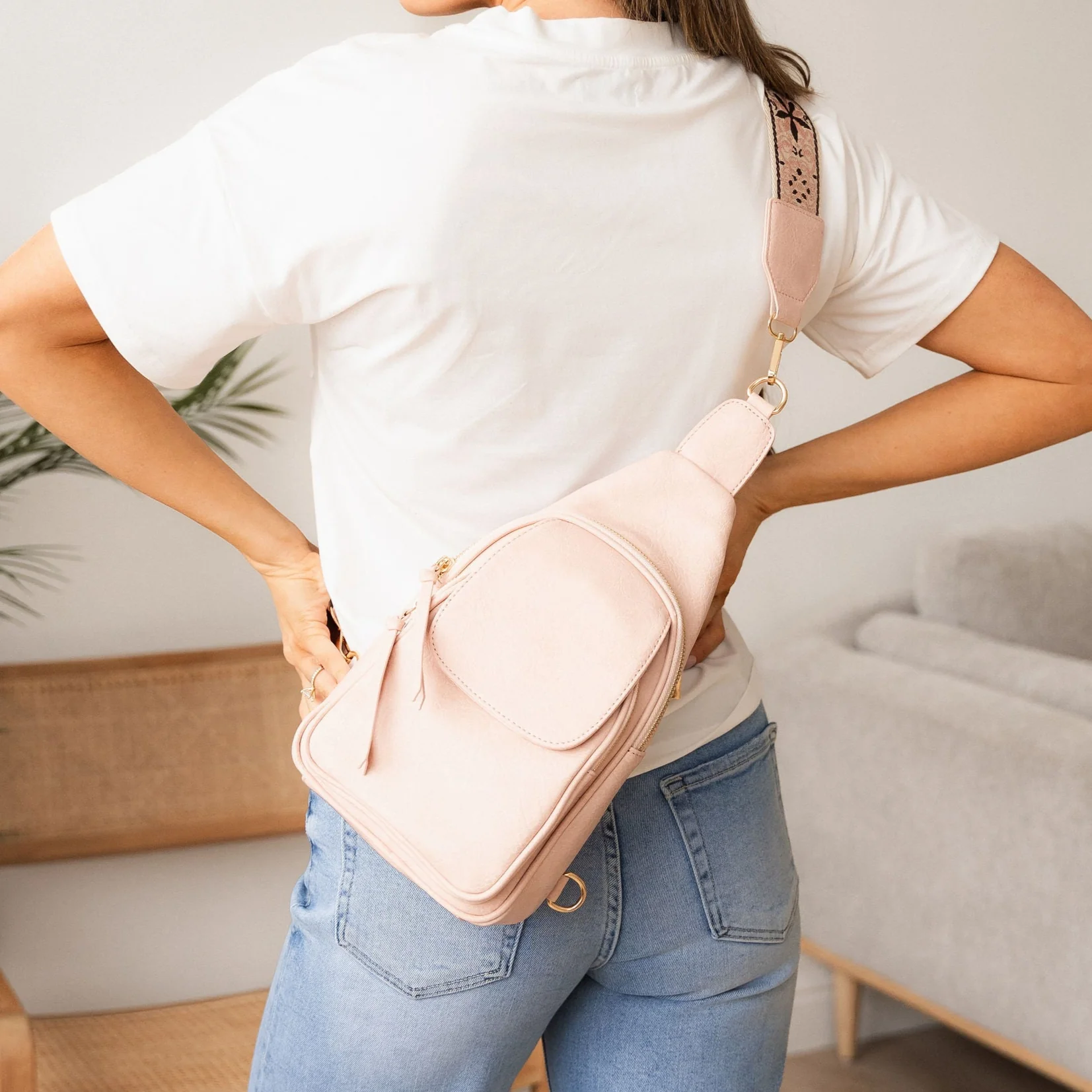 Aria Sling Backpack - Blush - Image 3