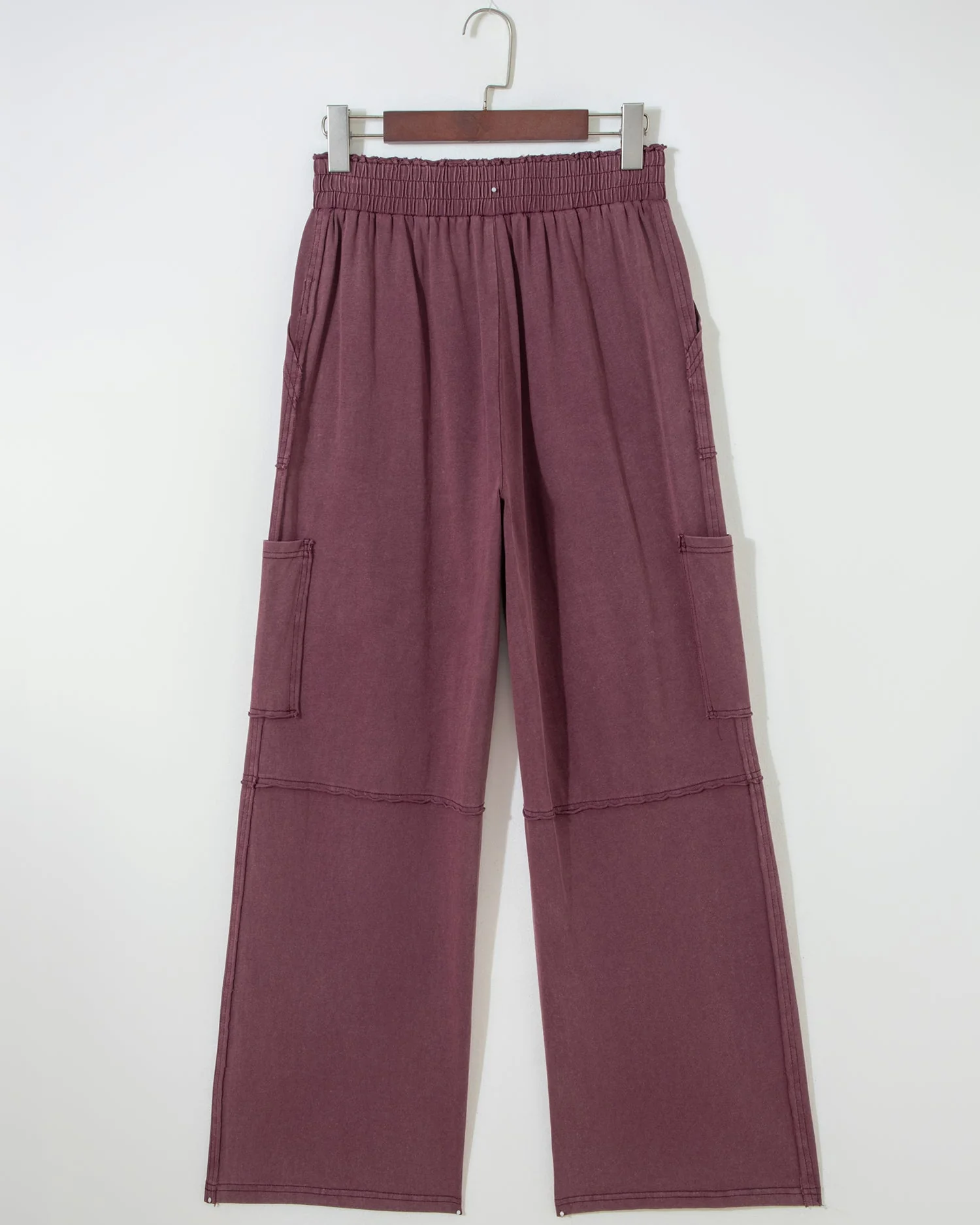 Colbie Mineral Wash Cargo Patched Pocket Utility Sweatpants - Image 3