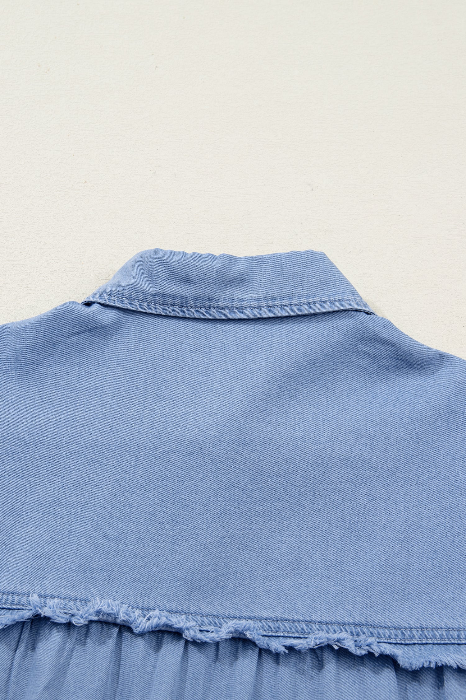 Blake Washed Drop Shoulder Bracelet Sleeve Chambray Shirt - Image 7