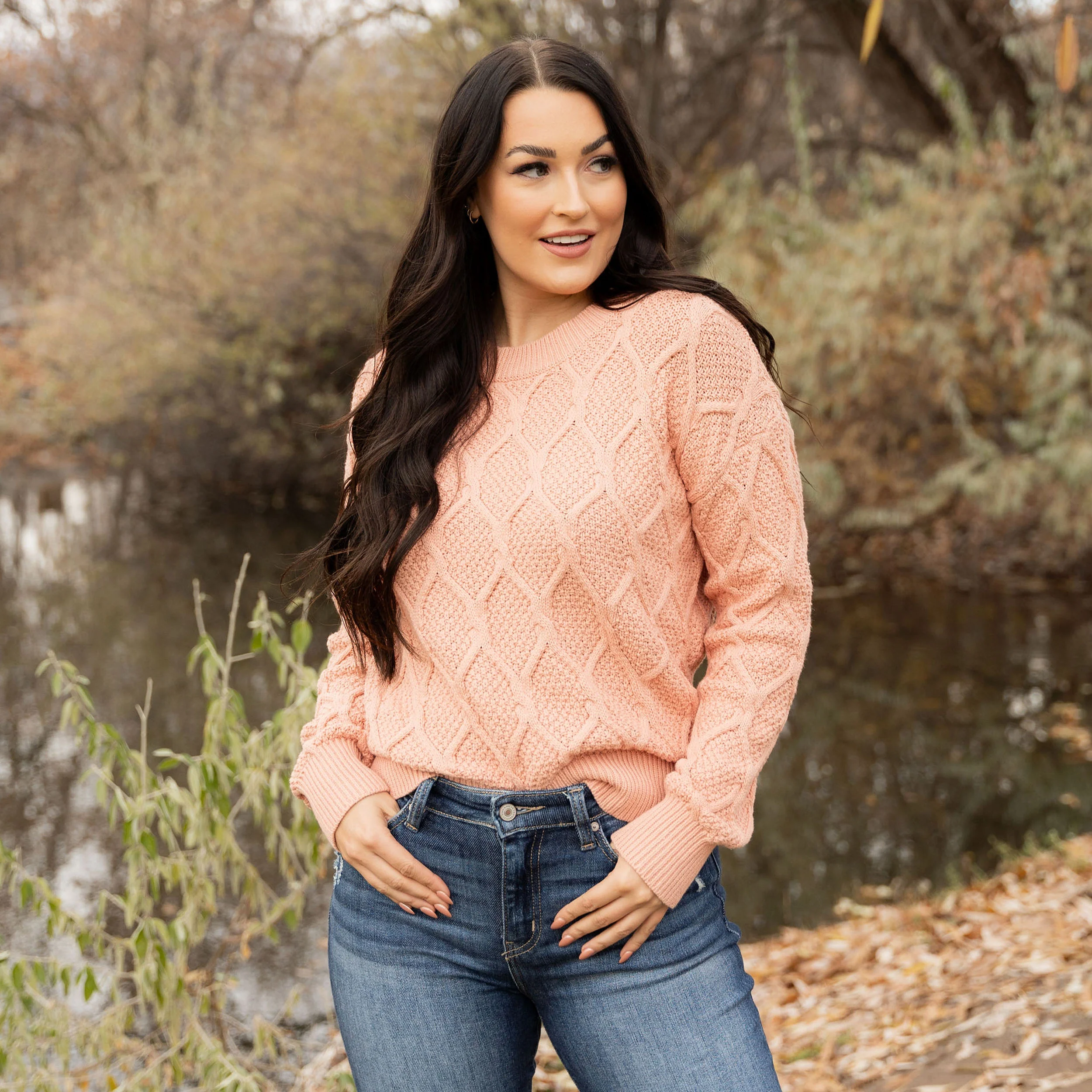 Larken Sweater - Melon - Image 4