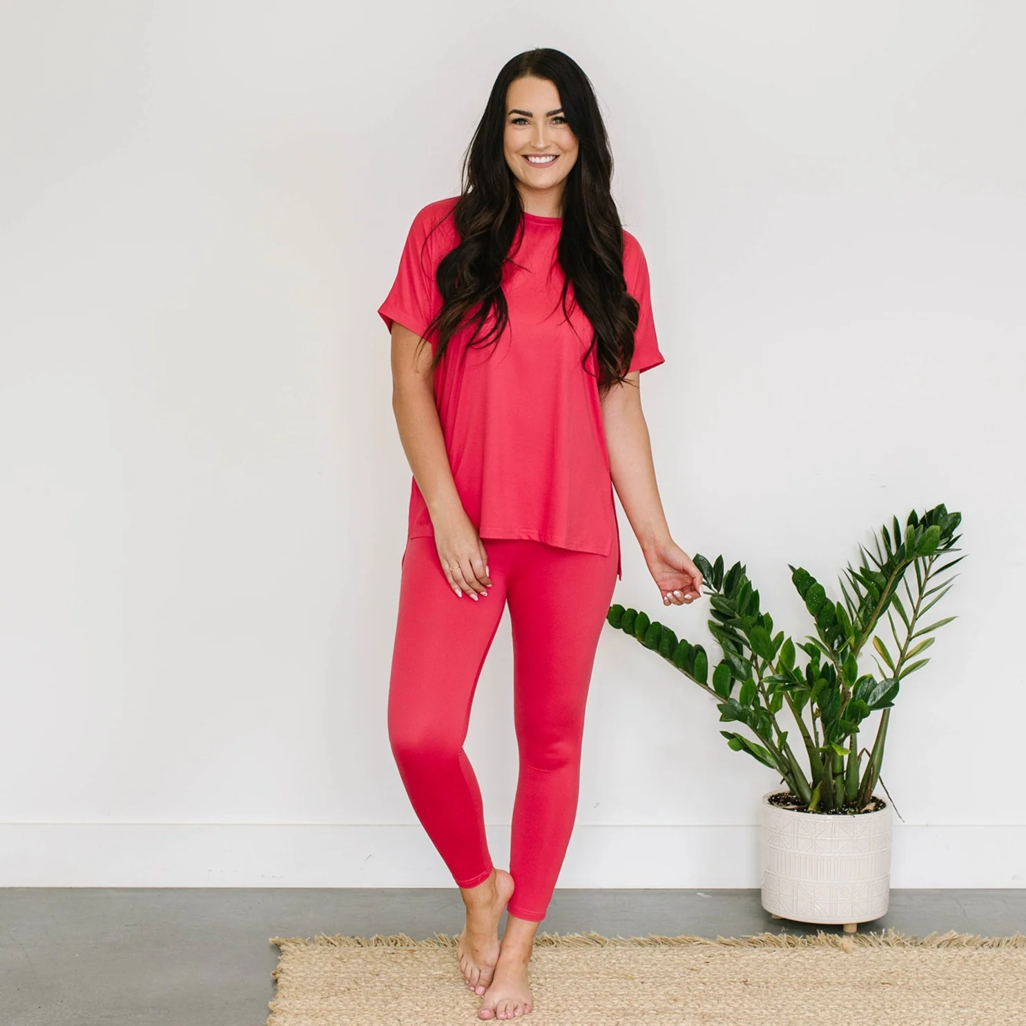 Quinn Loungewear Set - Raspberry - Image 2