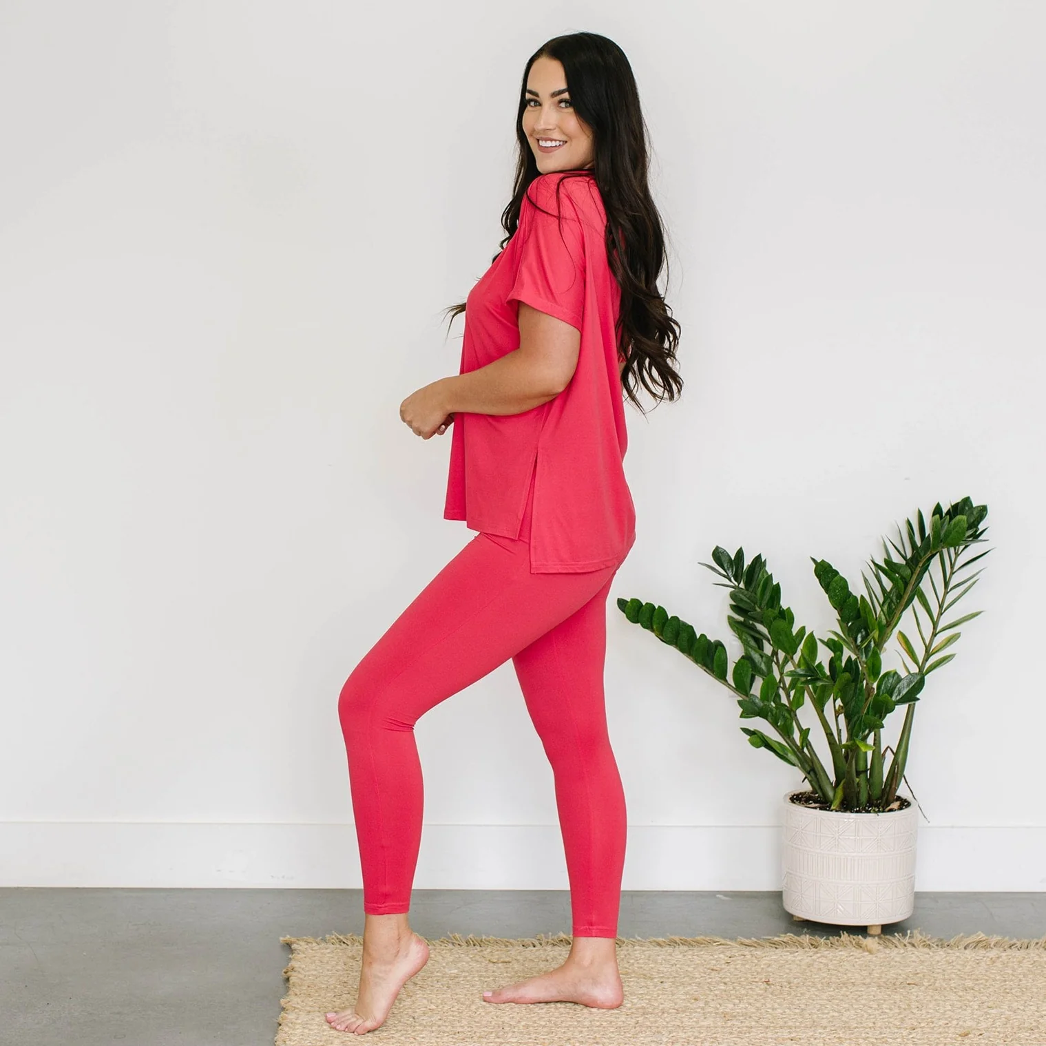 Quinn Loungewear Set - Raspberry - Image 3