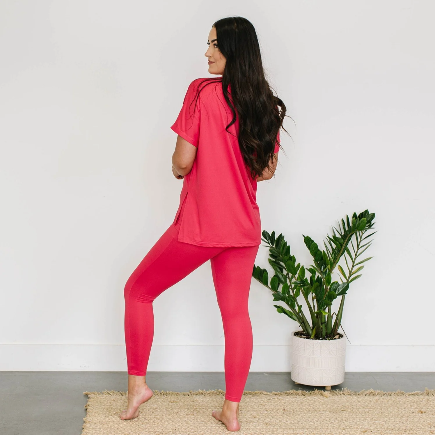 Quinn Loungewear Set - Raspberry - Image 9