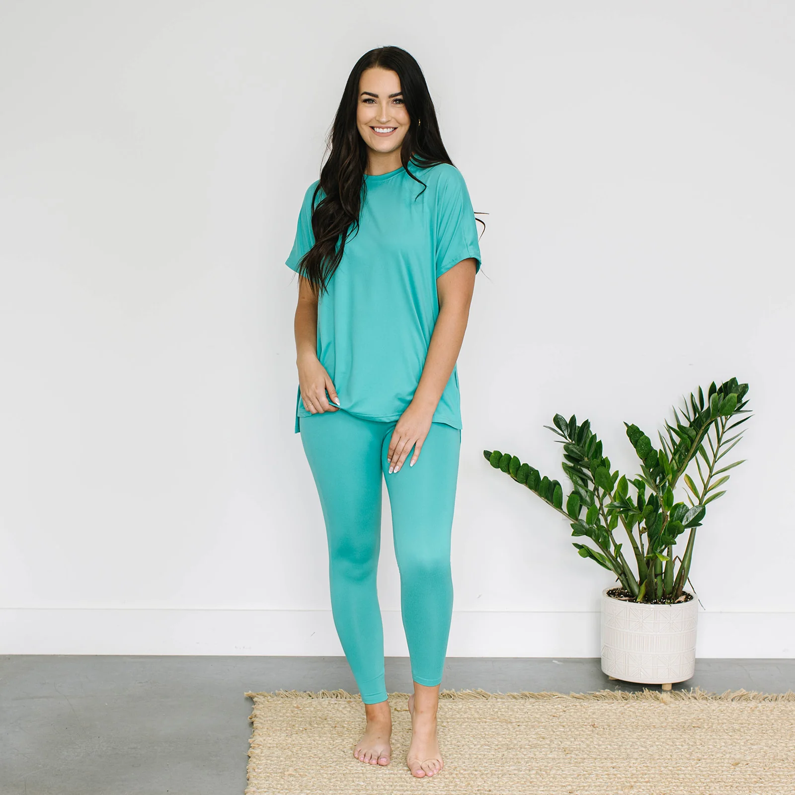Quinn Loungewear Set - Turquoise - Image 2