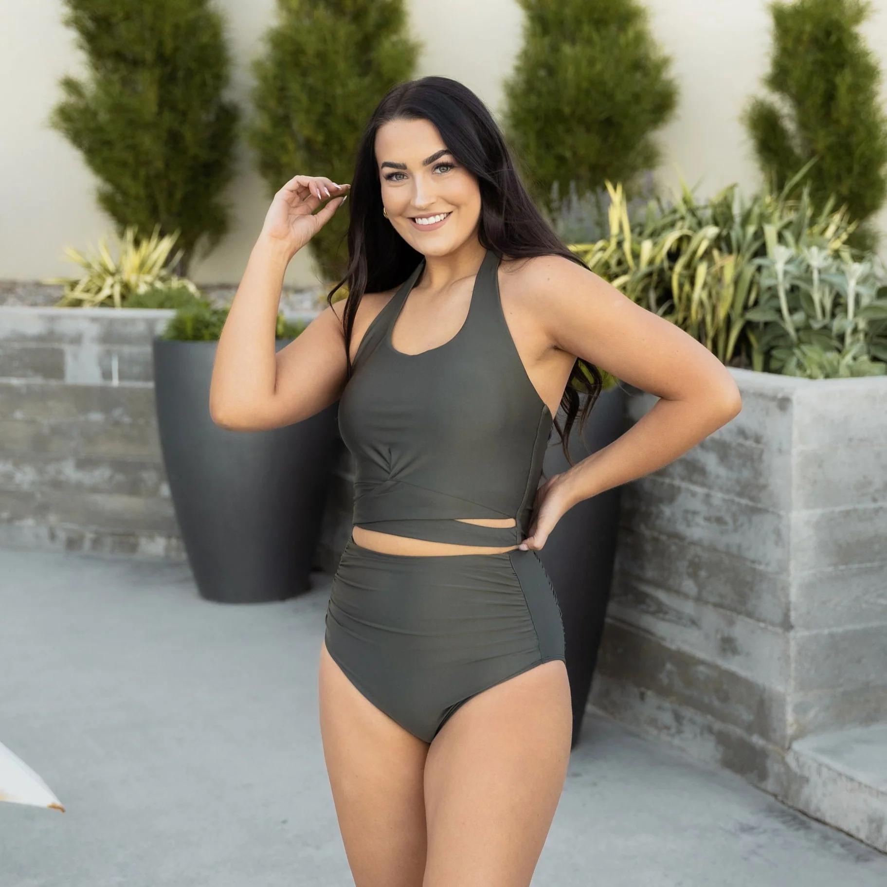 Riviera Swim Bottom - Dark Olive - Image 5