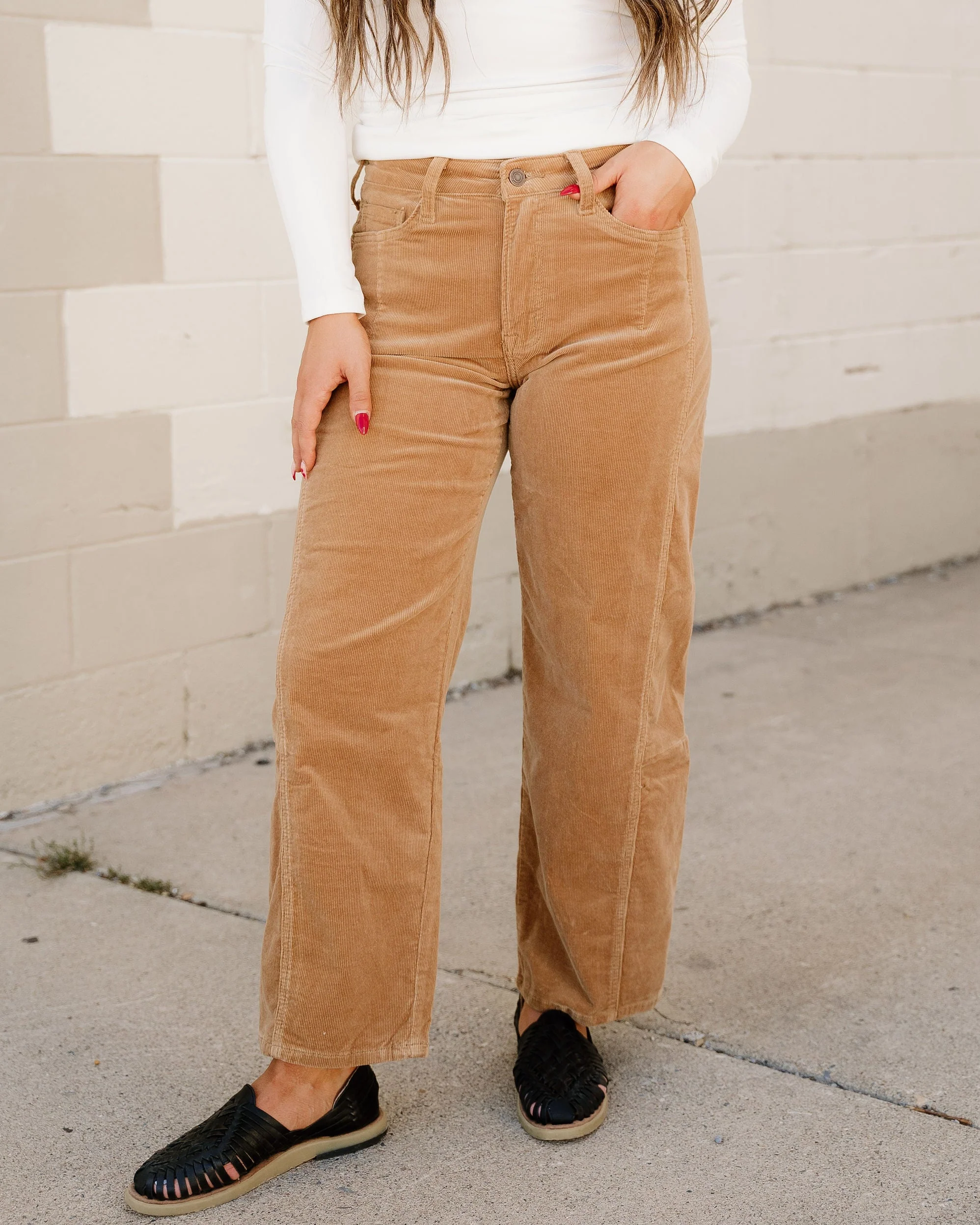 Corduroy Barrel Pants - Vervet - Image 10
