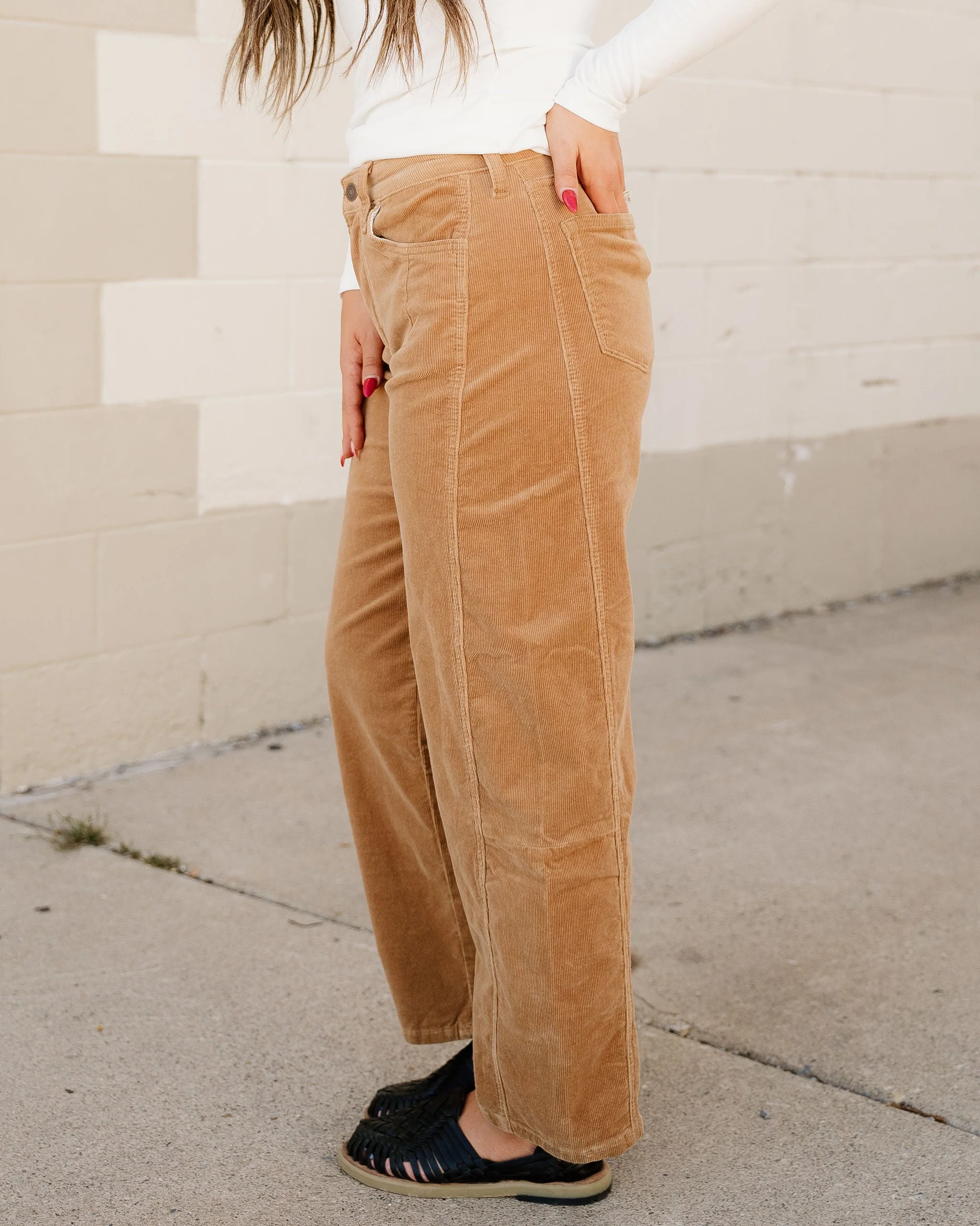 Corduroy Barrel Pants - Vervet - Image 11