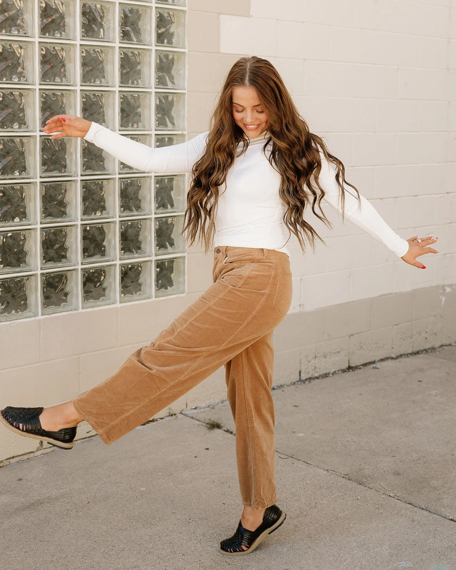 Corduroy Barrel Pants - Vervet - Image 13