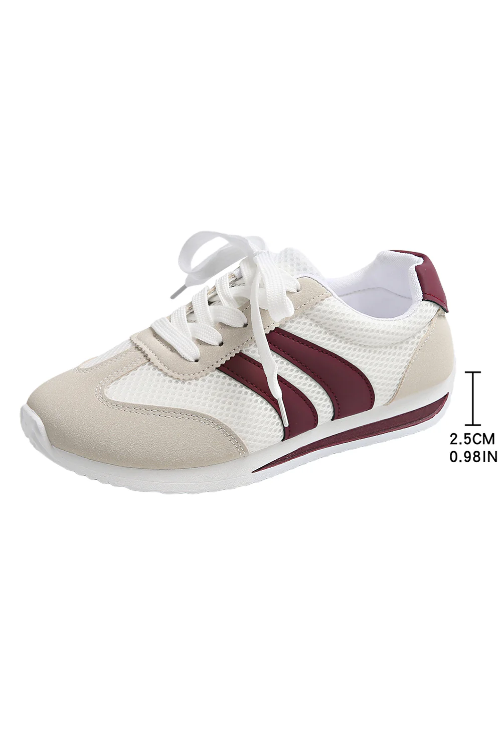 Layla Patchwork Breathable Lace Up Sneakers - Image 9
