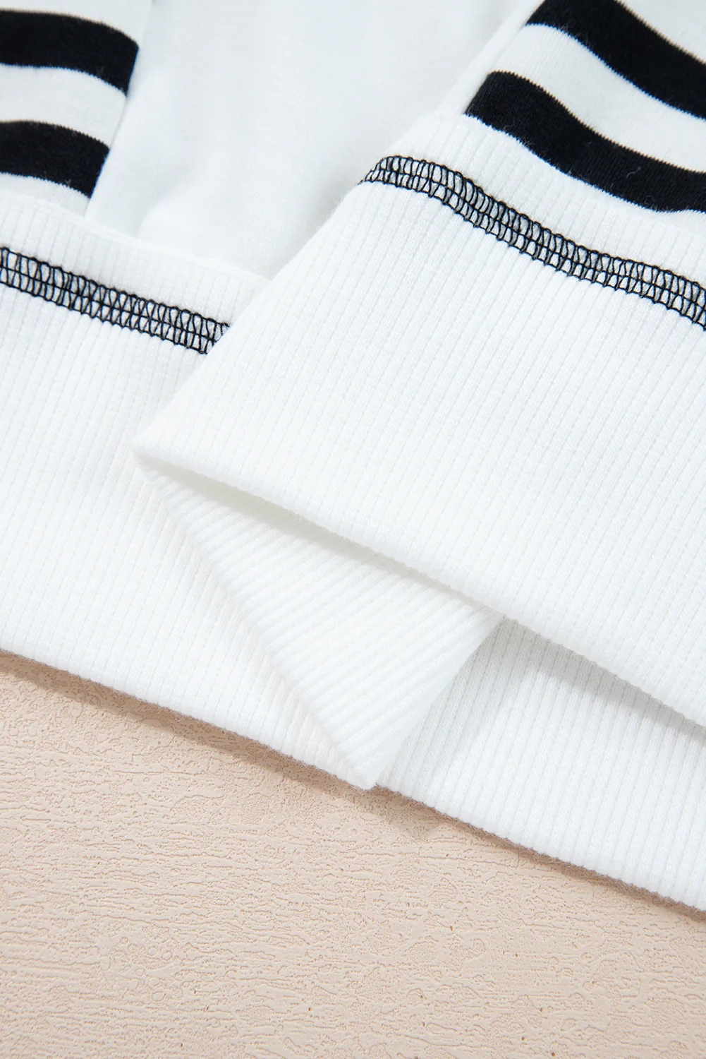 Sophie Striped Colorblock Patchwork Oversized Sweatshirt - Black - Image 6